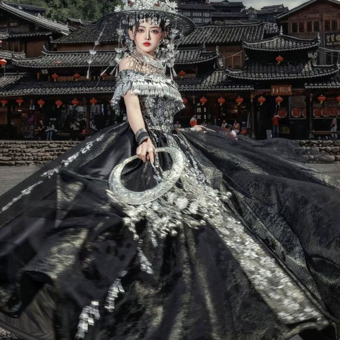 Ethnic Minority Series Wanderlust Portraits Miao Hanfu 35