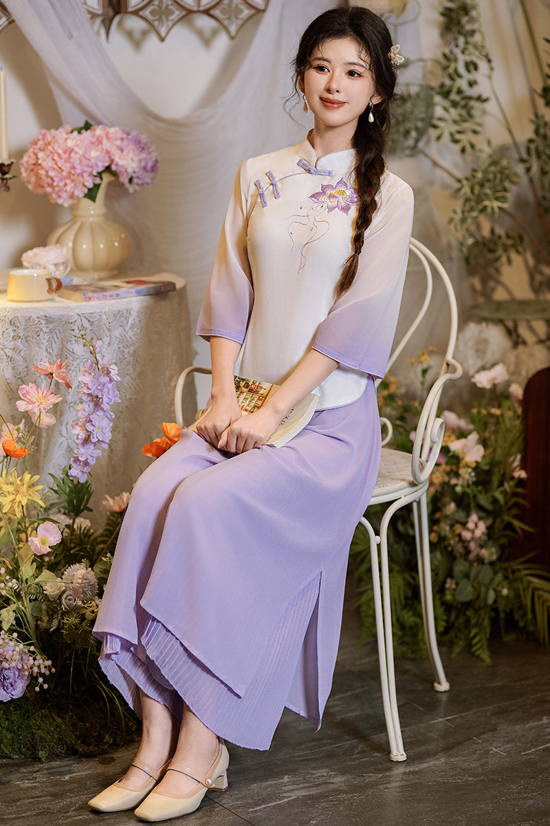 Lookbook Series Plus Size Printing Hanfu 120+1055 Purple