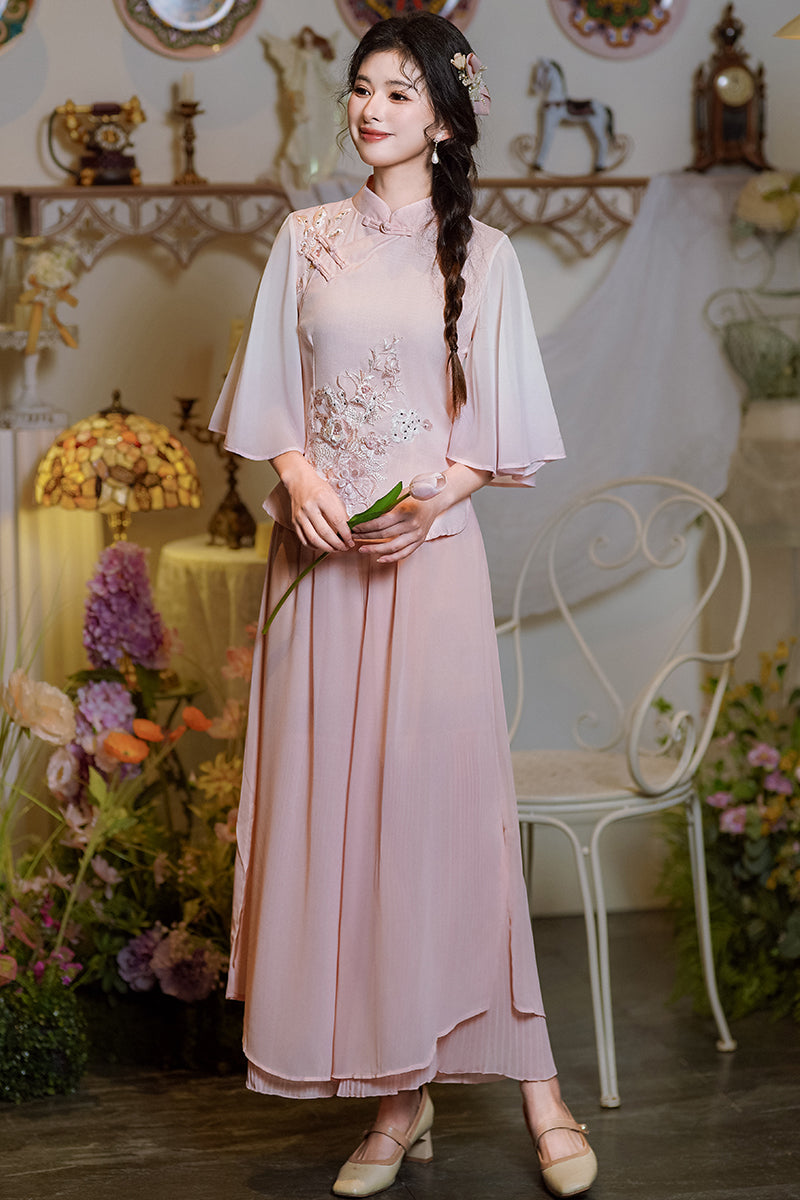Lookbook Series Plus Size Printing Hanfu 1627+1055 Pink