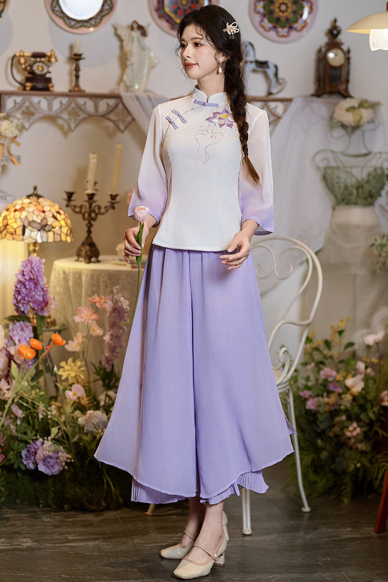 Lookbook Series Plus Size Printing Hanfu 120+1055 Purple