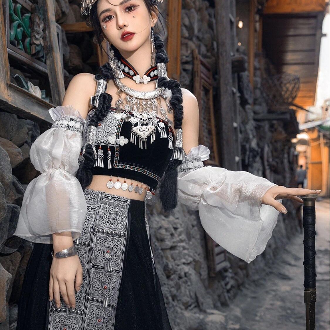 Ethnic Minority Series Wanderlust Portraits Miao Hanfu 66