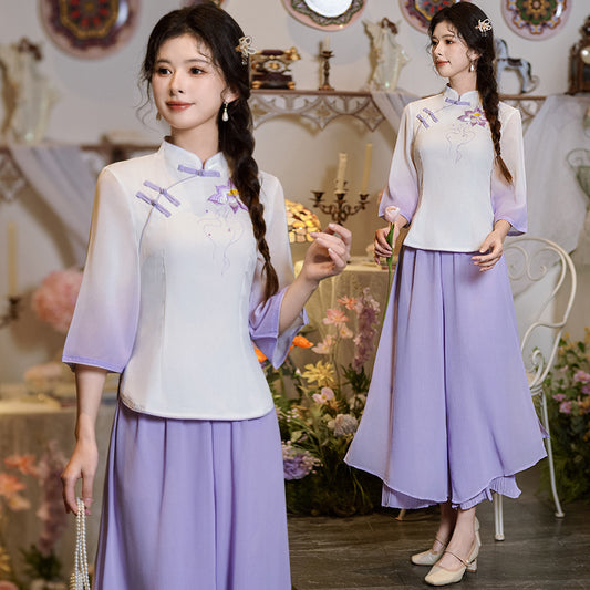 Lookbook Series Plus Size Printing Hanfu 120+1055 Purple