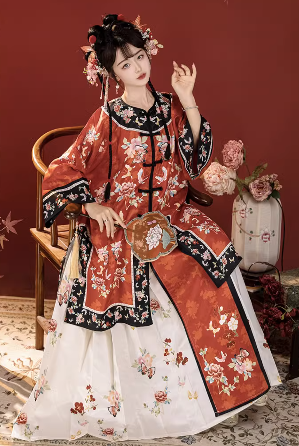 women chinese dress Qing Dynasty Traditional Hanfu Qipao Cheongsam Dress Skirt, gifts for – Hanfu Shop