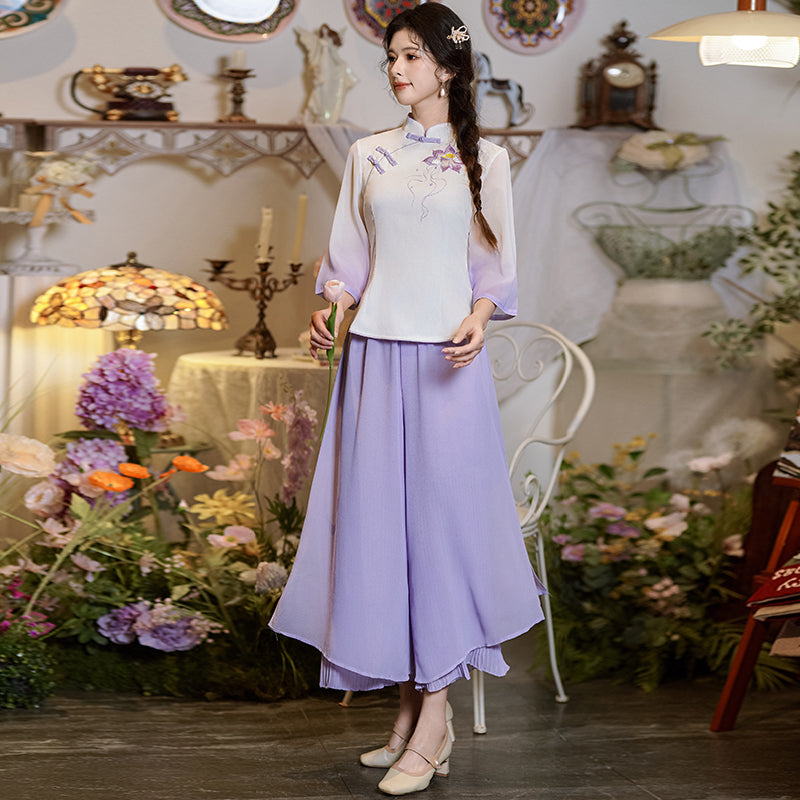 Lookbook Series Plus Size Printing Hanfu 120+1055 Purple