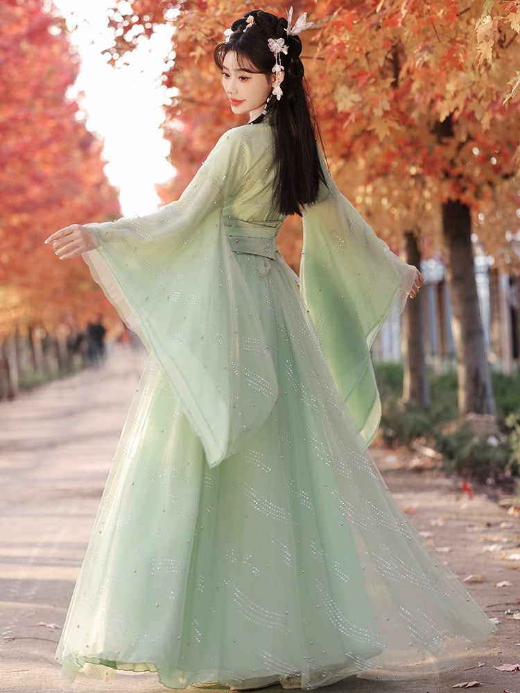 魅惑の魏晋スタイル:南北朝時代をイメージした2024年漢服女性アンサンブル