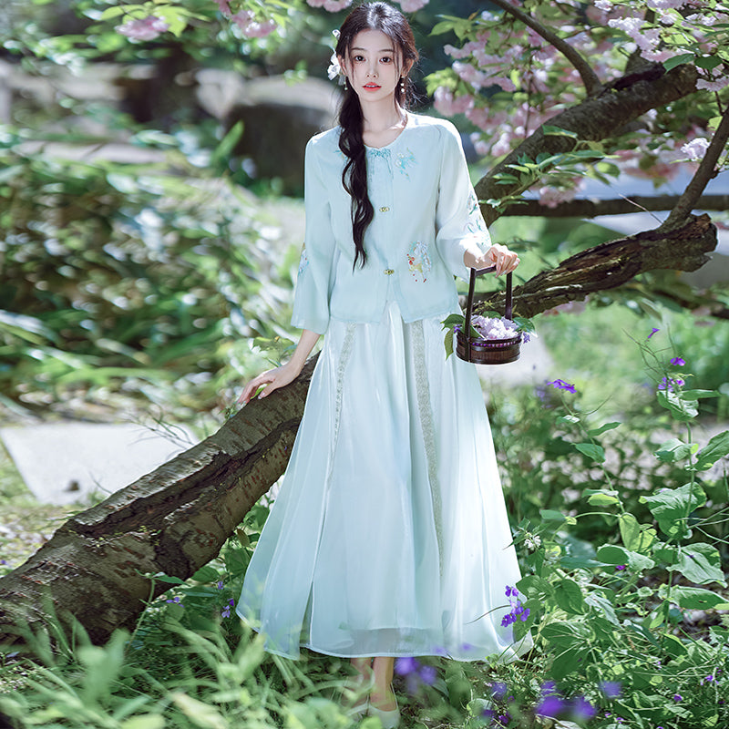 Lookbook Series Plus Size Printing Hanfu 2336+187 White
