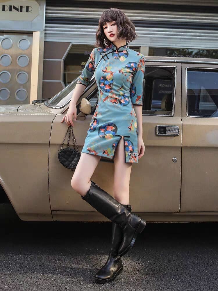 New Autumn Hanfu Qipao Cheongsam Dress Skirt, gifts for women 2024