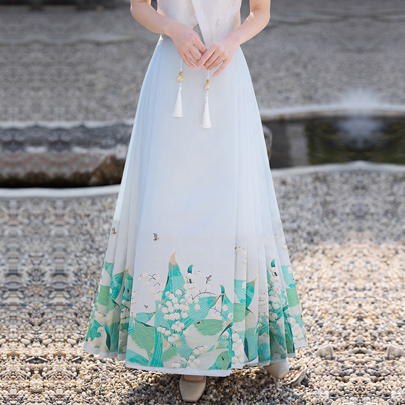 Lookbook Series Plus Size Printing Hanfu 2326+2176 White