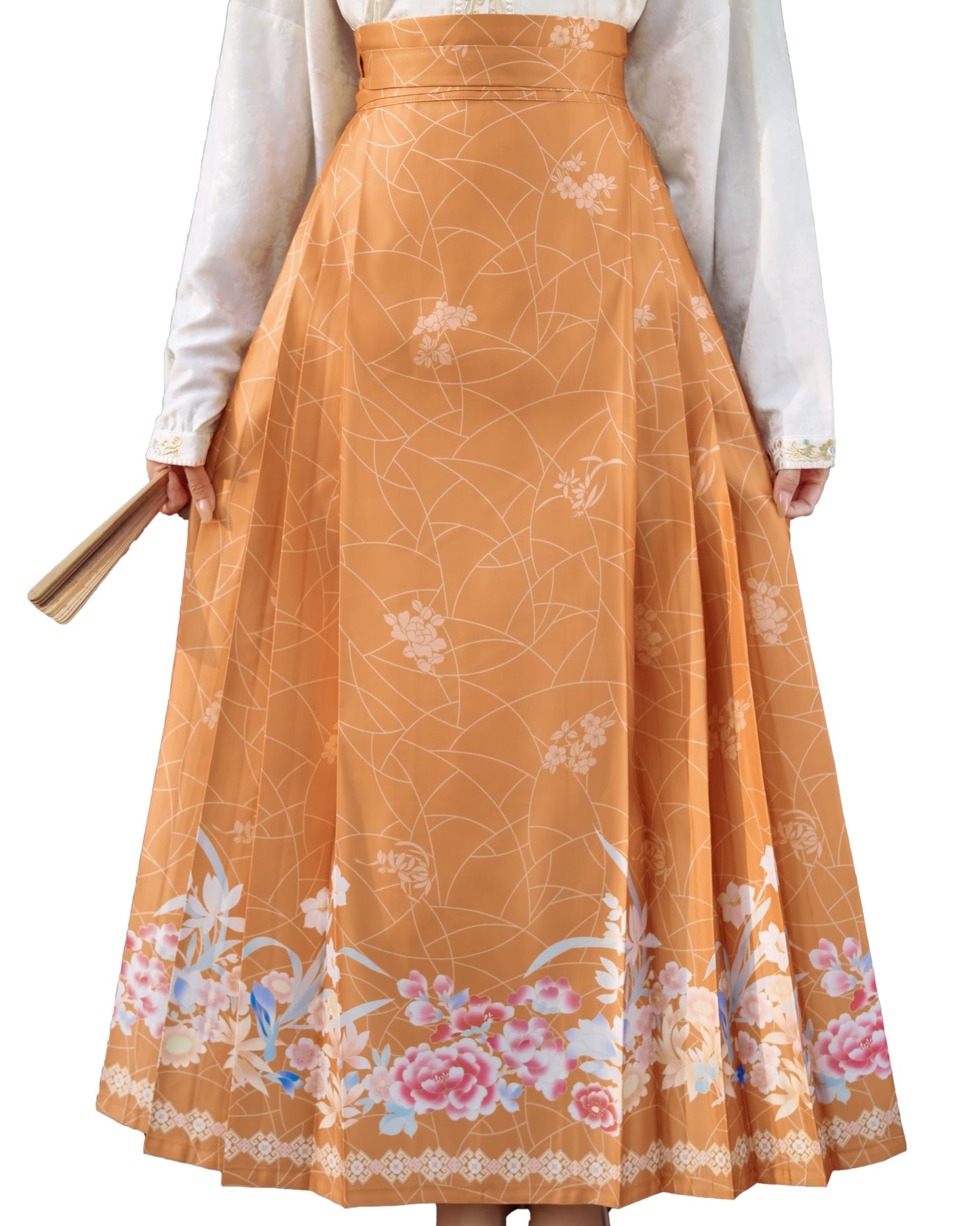 Horse Face High Waist Pleated Hanfu Qipao Cheongsam Dress Skirt, MaMianQun gifts for women 2024 #2305