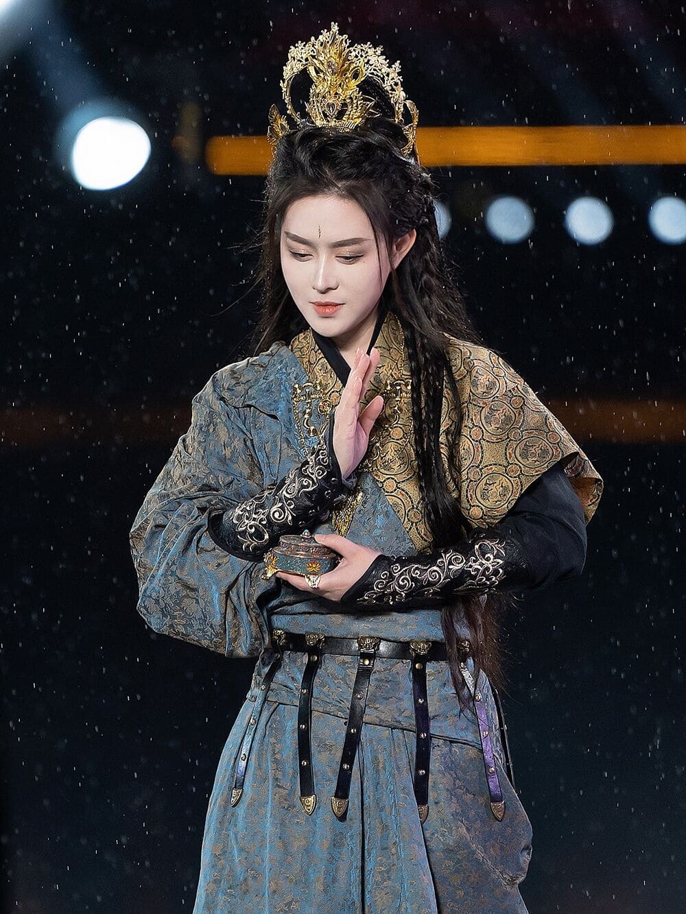 オリジナル漢服: 本物の唐時代の半袖丸首服 - ユニセックス ランウェイ エディション
