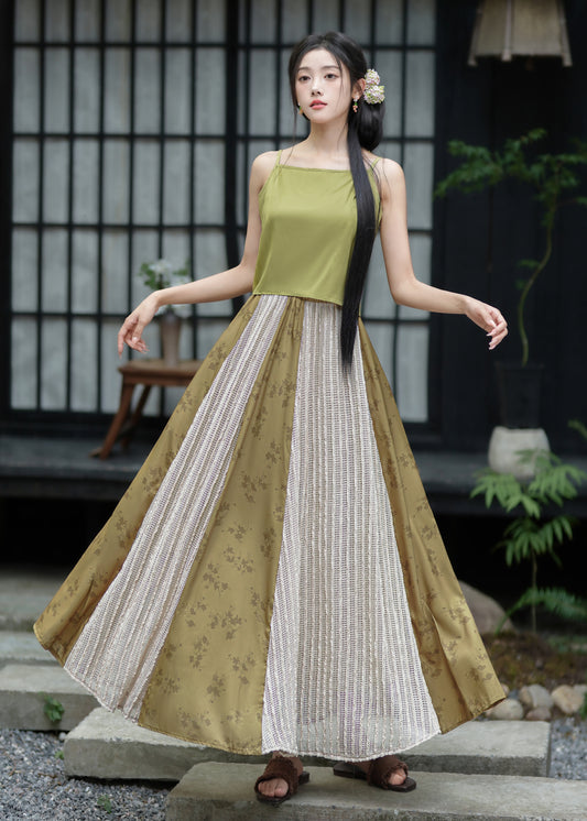Lookbook Series Plus Size Printing Hanfu 2407+2408 Green