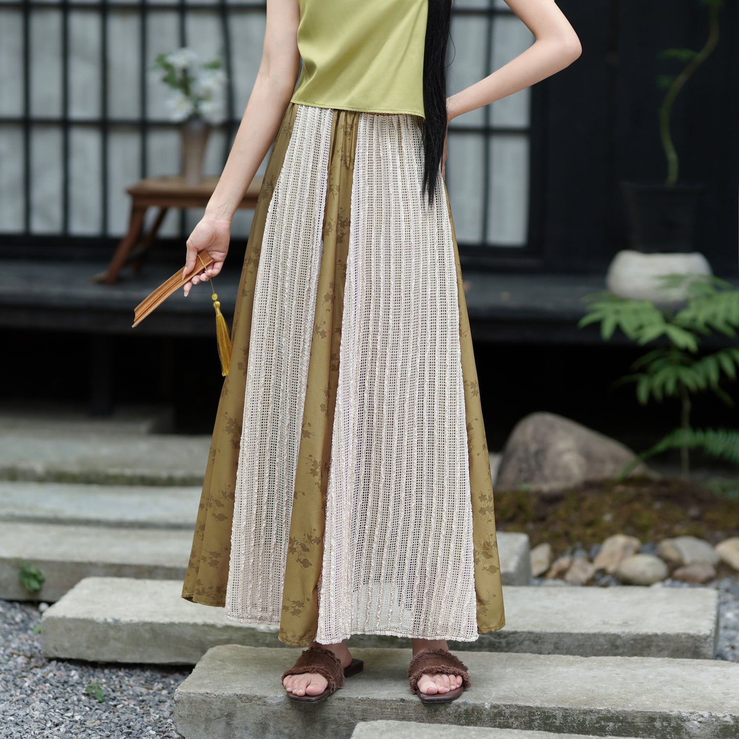 Lookbook Series Plus Size Printing Hanfu 2407+2408 Green