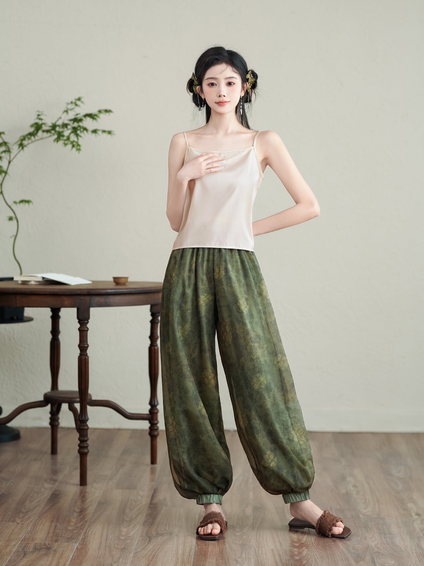 Lookbook Series Plus Size Printing Hanfu 2403+2405+2406 Beige