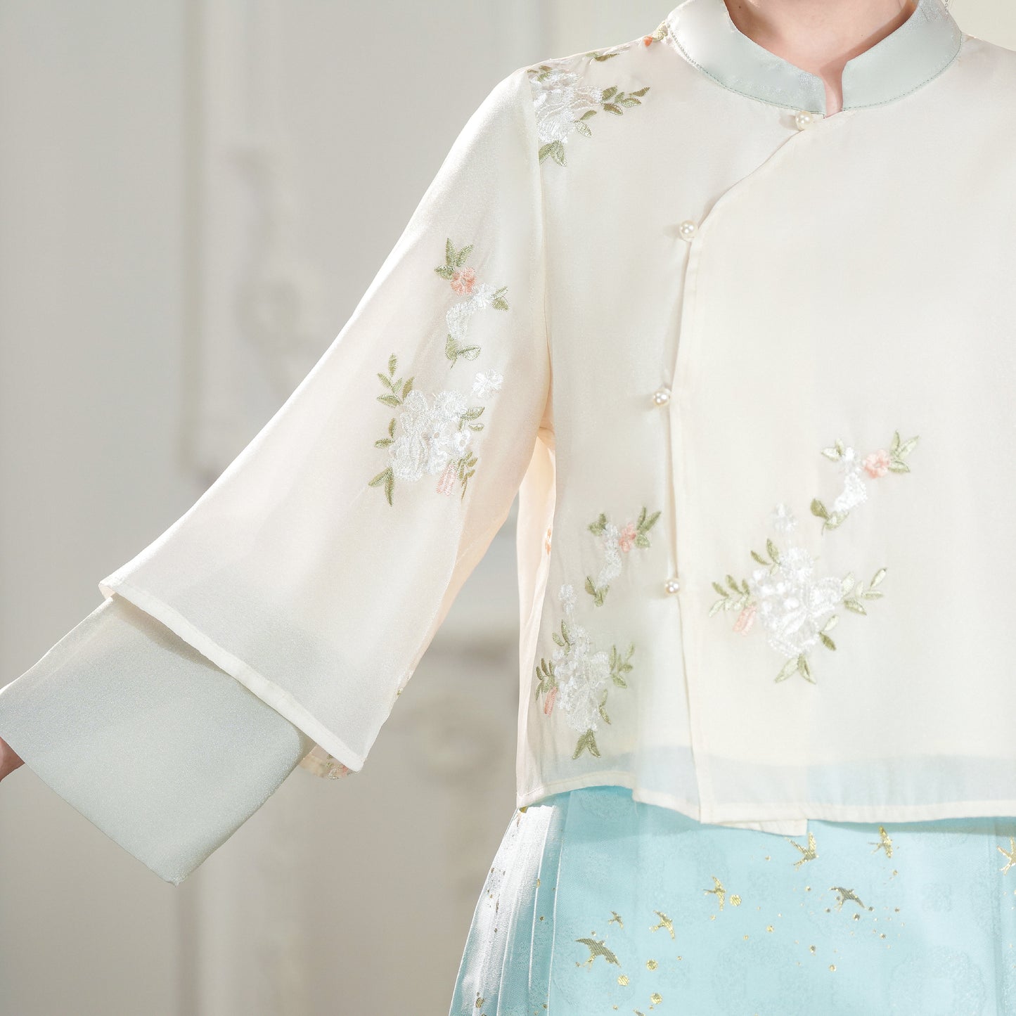 Lookbook Series Plus Size Printing Hanfu 2437+2419 Blue