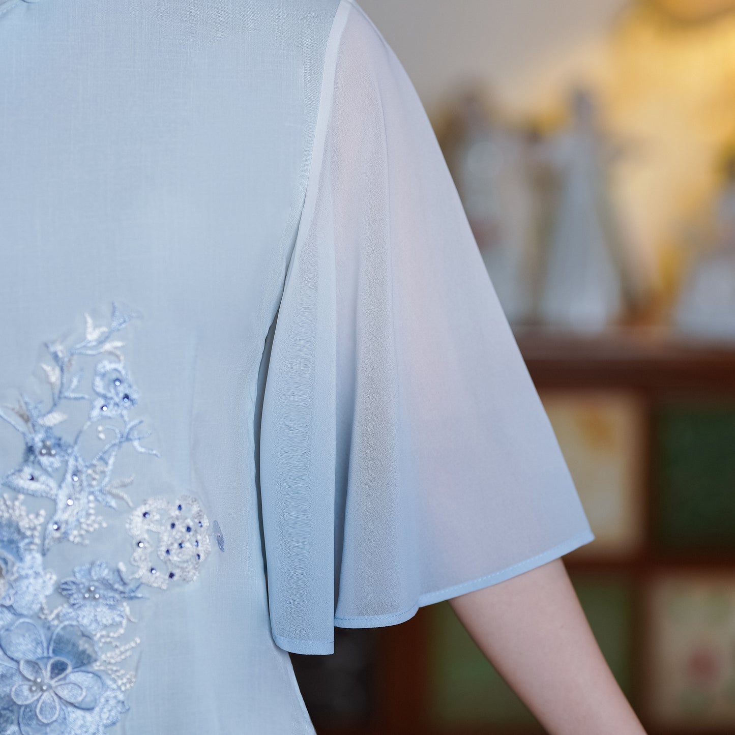 Lookbook Series Plus Size Printing Hanfu 1627+1055 Blue