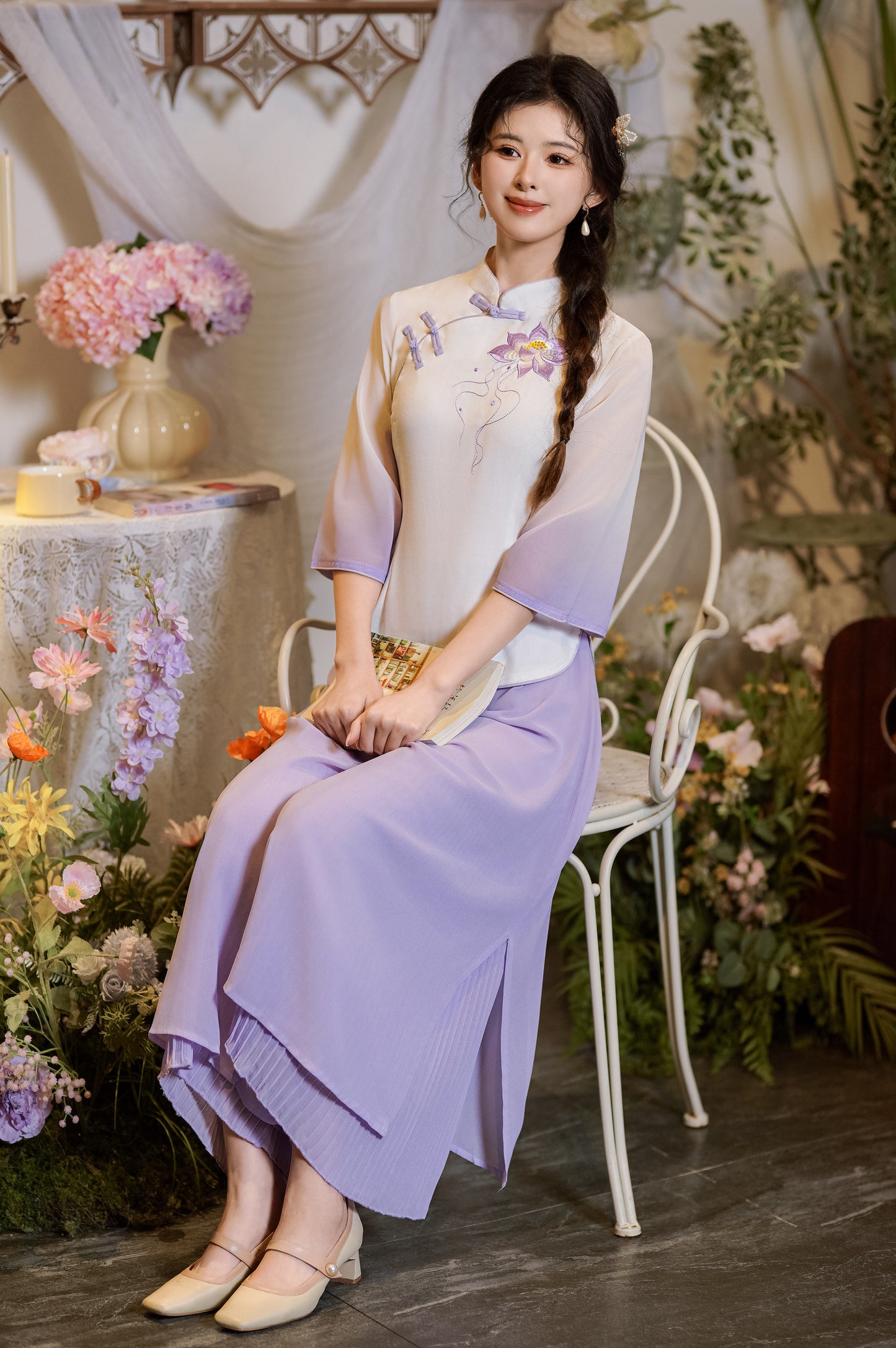 Lookbook Series Plus Size Printing Hanfu 120+1055 Purple