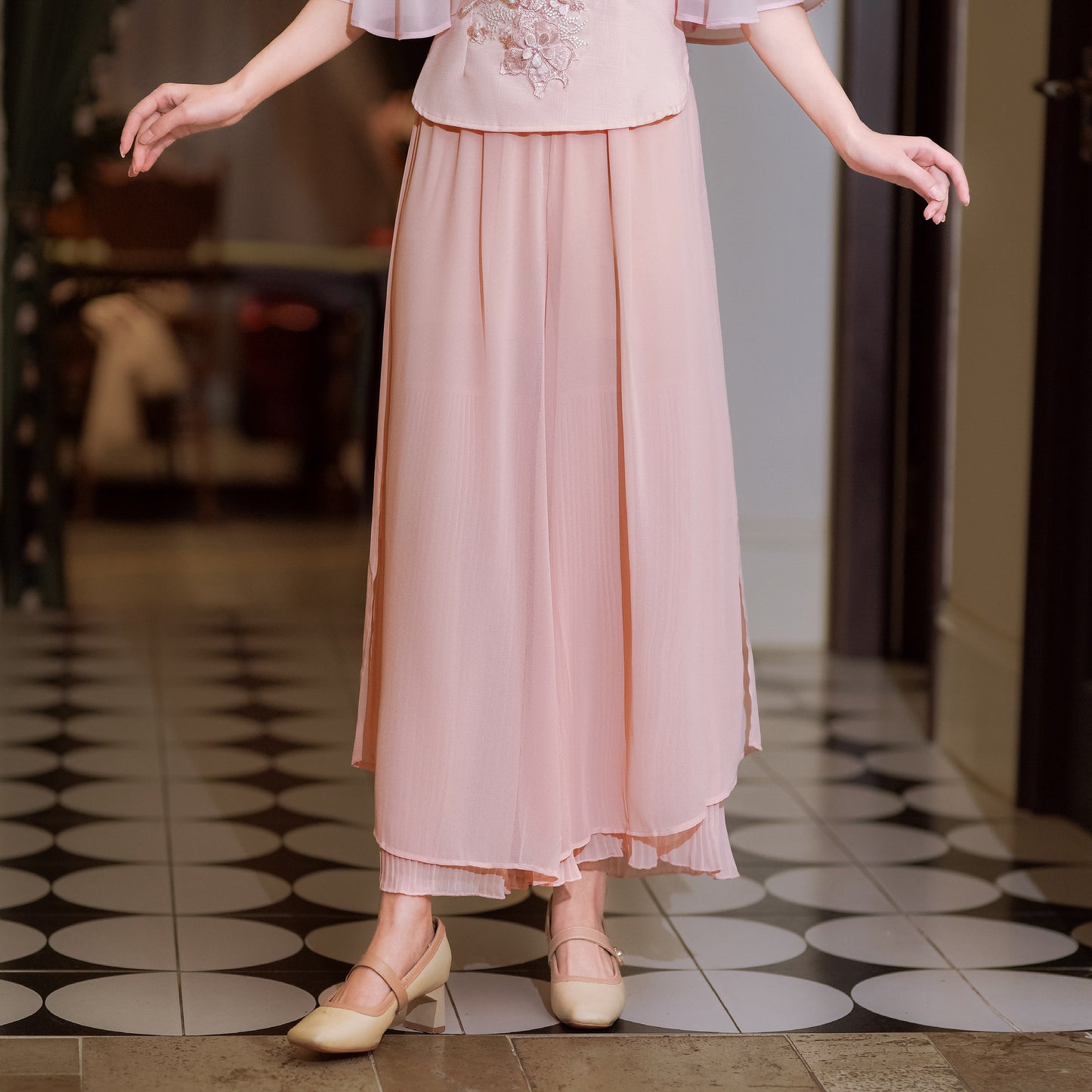 Lookbook Series Plus Size Printing Hanfu 1627+1055 Pink