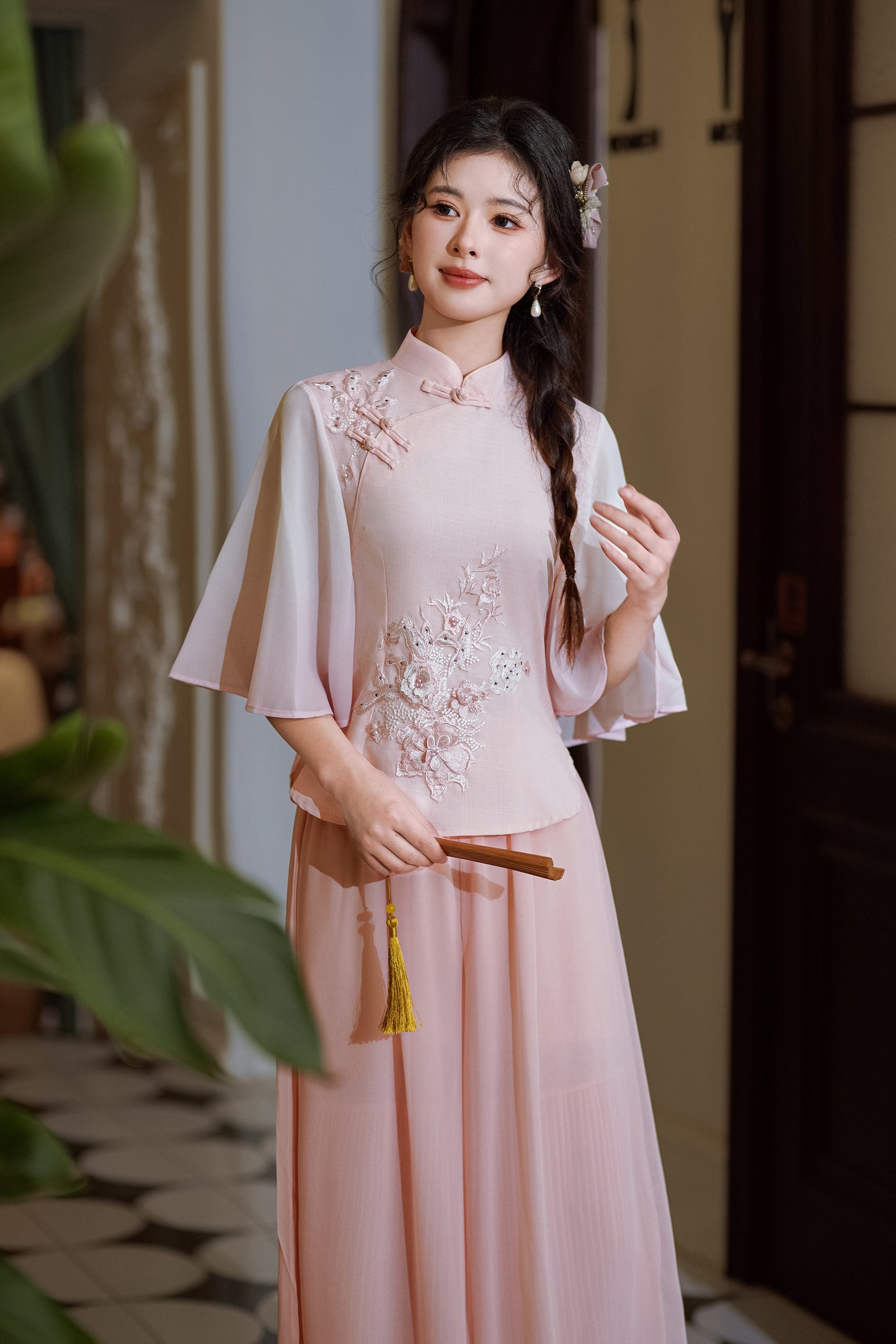Lookbook Series Plus Size Printing Hanfu 1627+1055 Pink