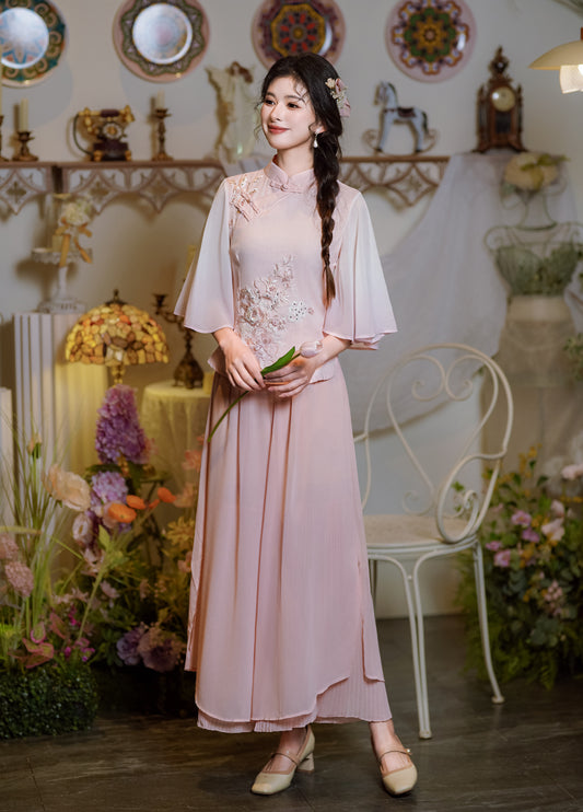 Lookbook Series Plus Size Printing Hanfu 1627+1055 Pink