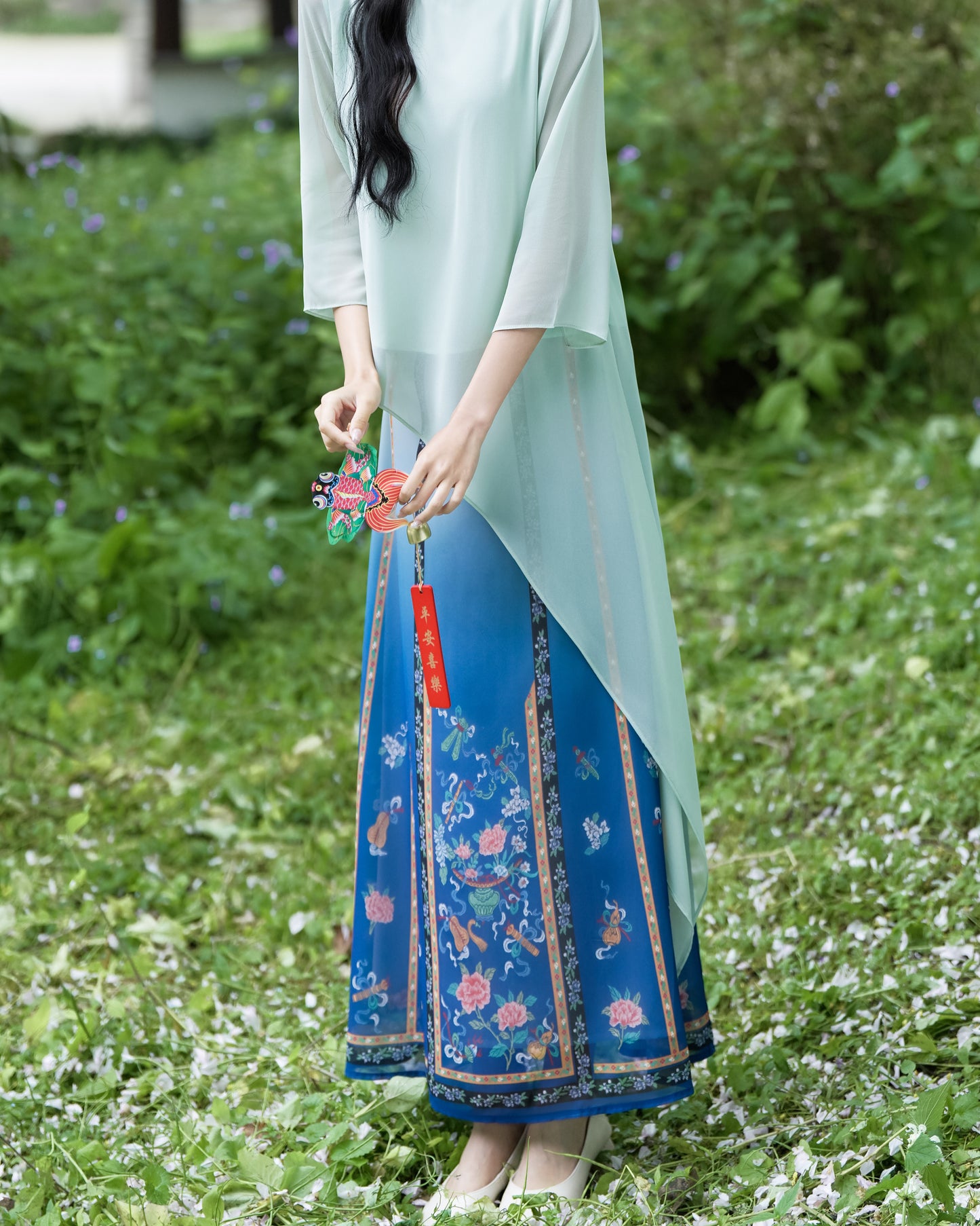 Horse Face High Waist Pleated Hanfu Qipao Cheongsam Dress Skirt, MaMianQun gifts for women 2024 #12128