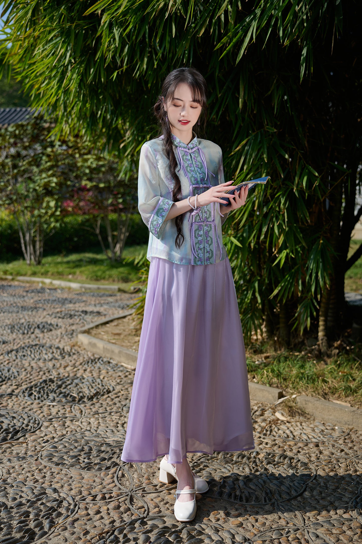 Lookbook Series Plus Size Printing Hanfu 8012+0187 Purple