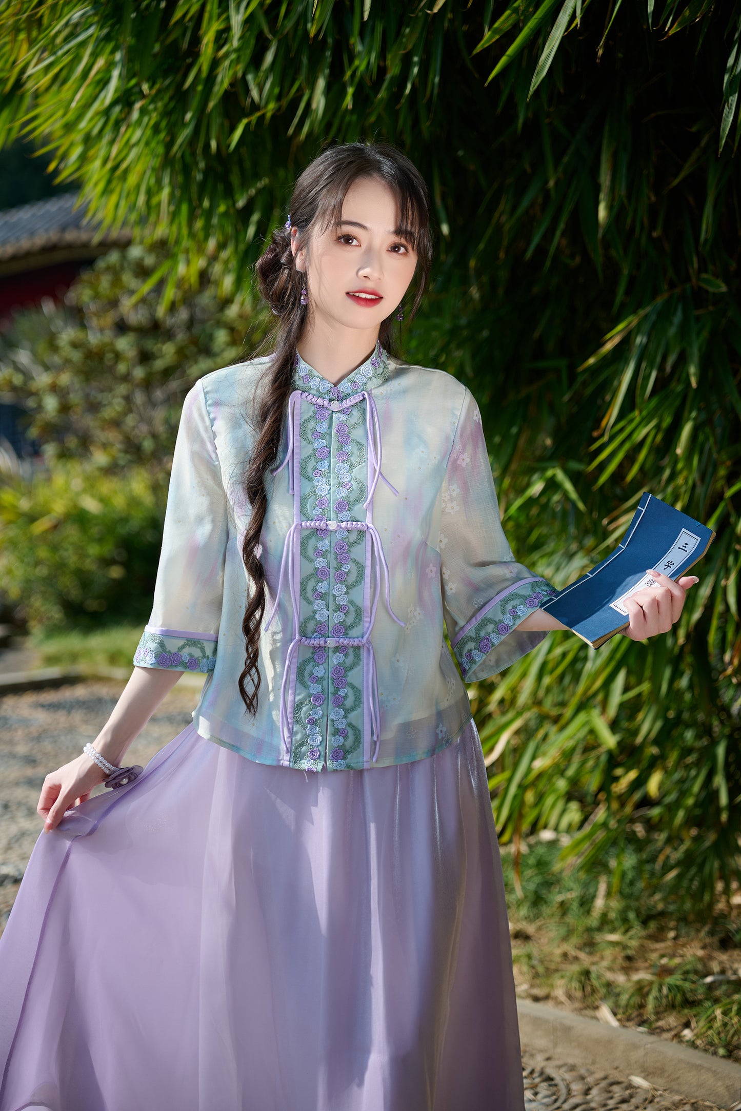 Lookbook Series Plus Size Printing Hanfu 8012+0187 Purple