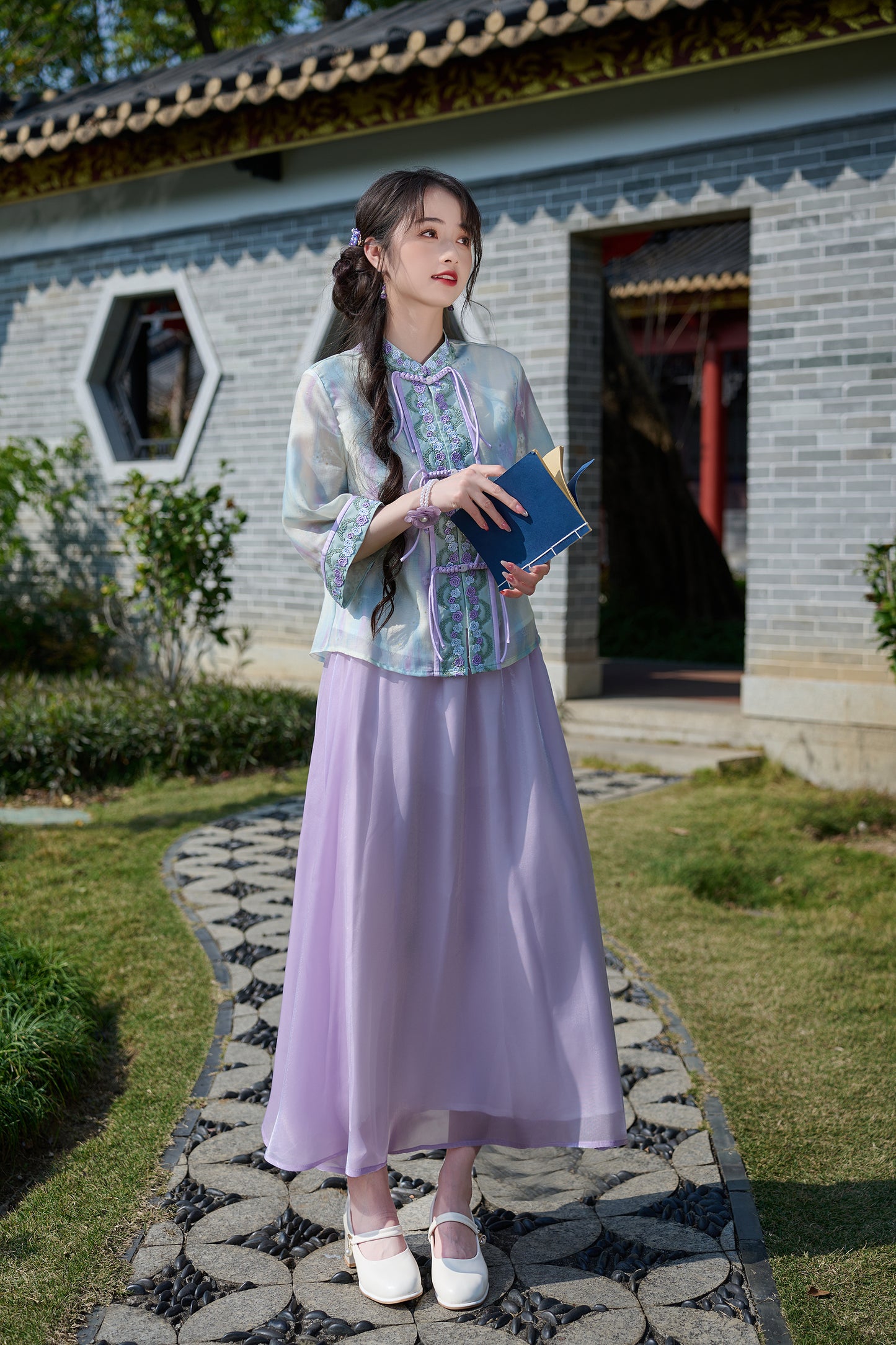 Lookbook Series Plus Size Printing Hanfu 8012+0187 Purple