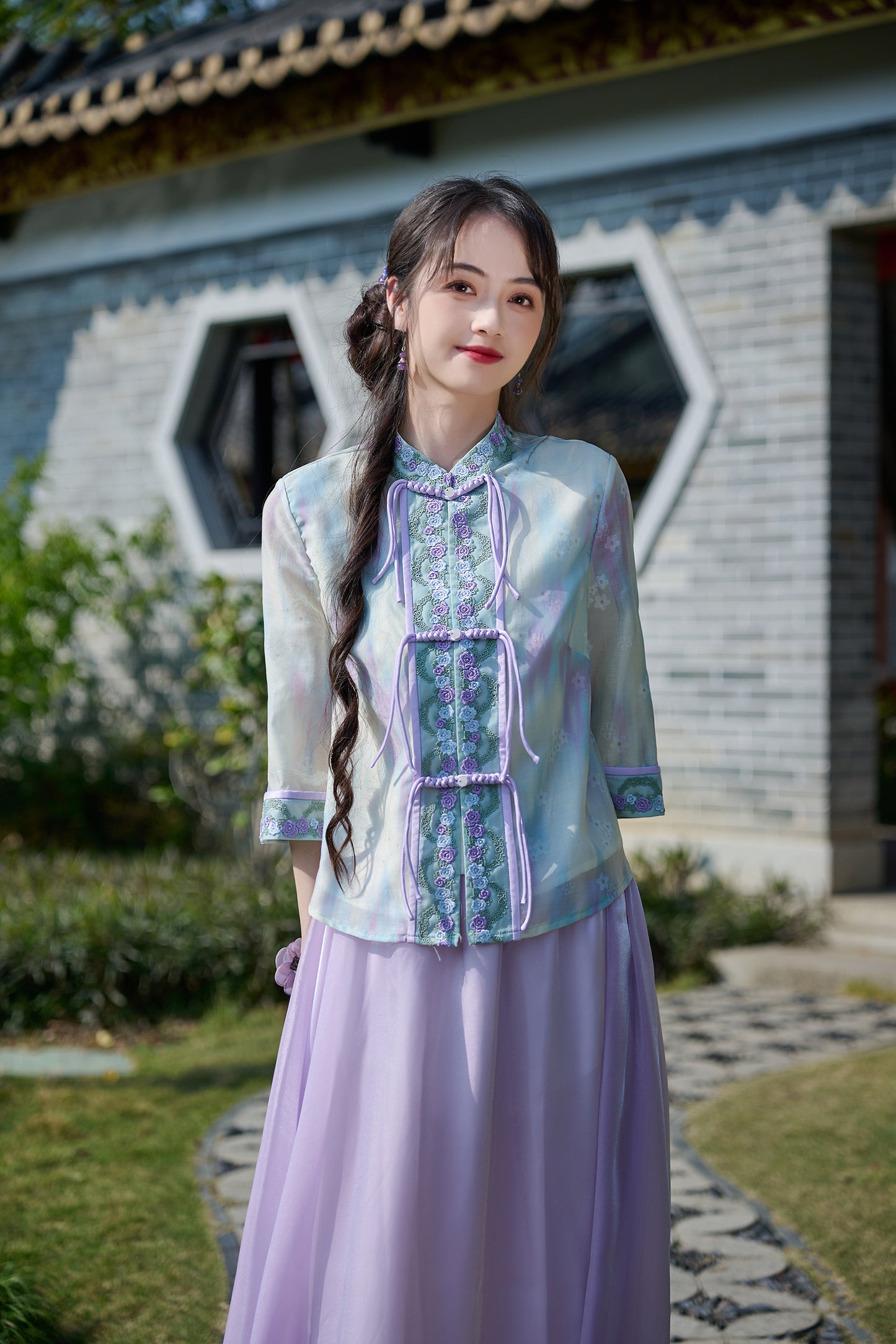 Lookbook Series Plus Size Printing Hanfu 8012+0187 Purple