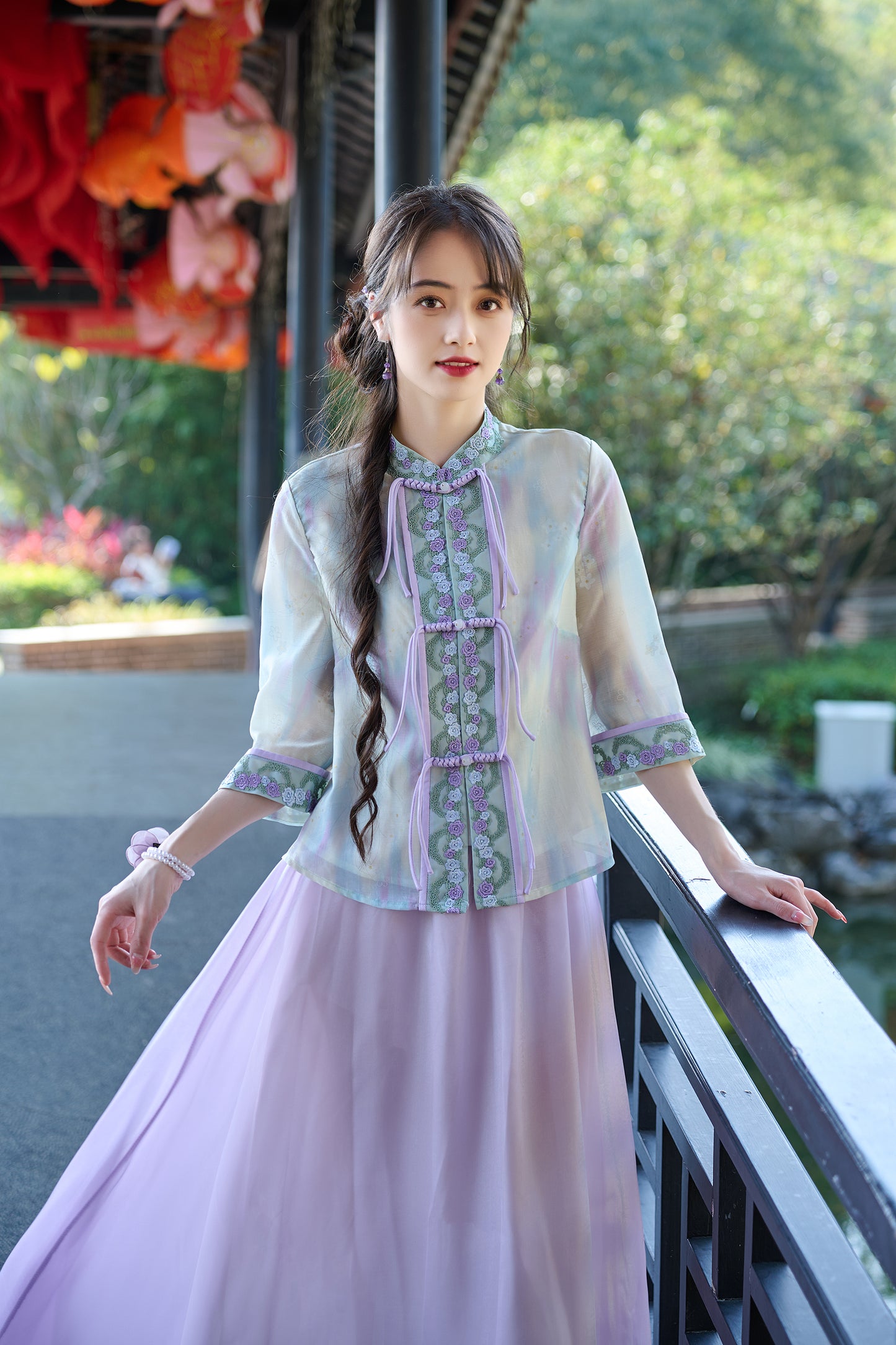 Lookbook Series Plus Size Printing Hanfu 8012+0187 Purple