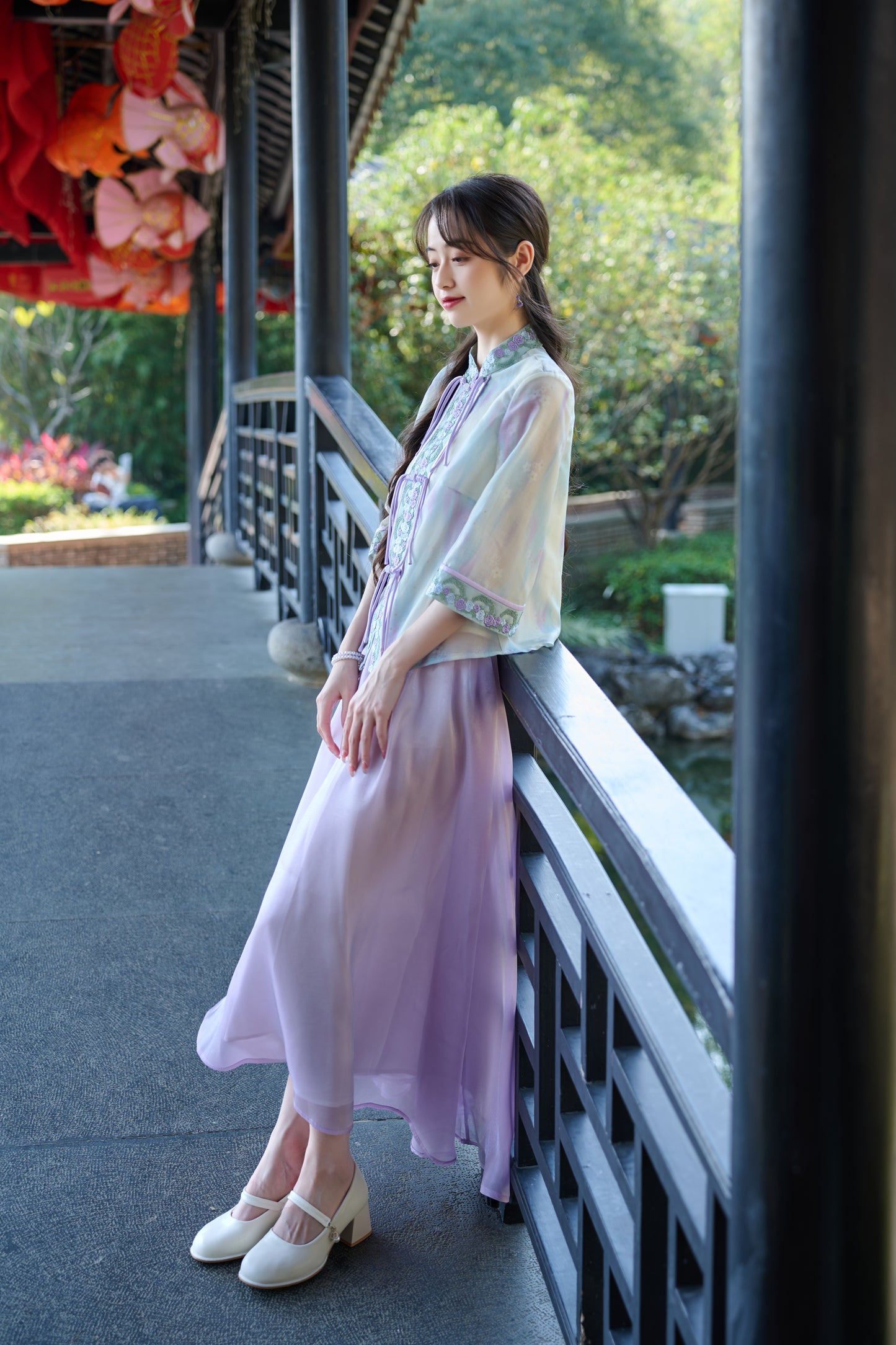 Lookbook Series Plus Size Printing Hanfu 8012+0187 Purple