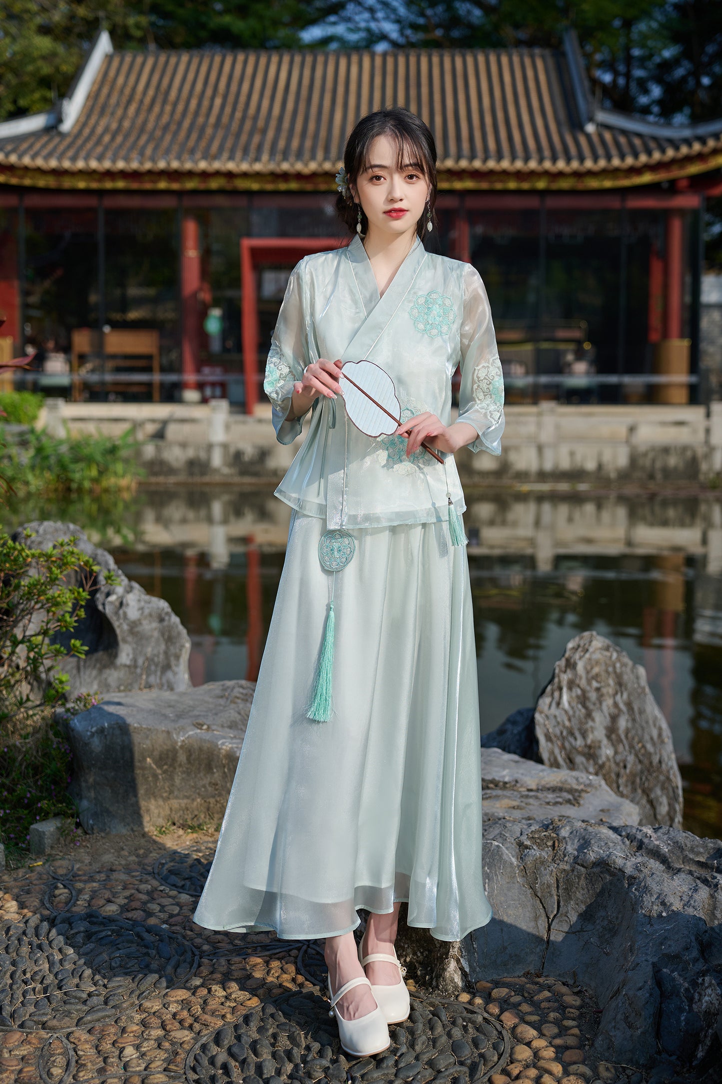 Lookbook Series Plus Size Printing Hanfu 172+173 Green