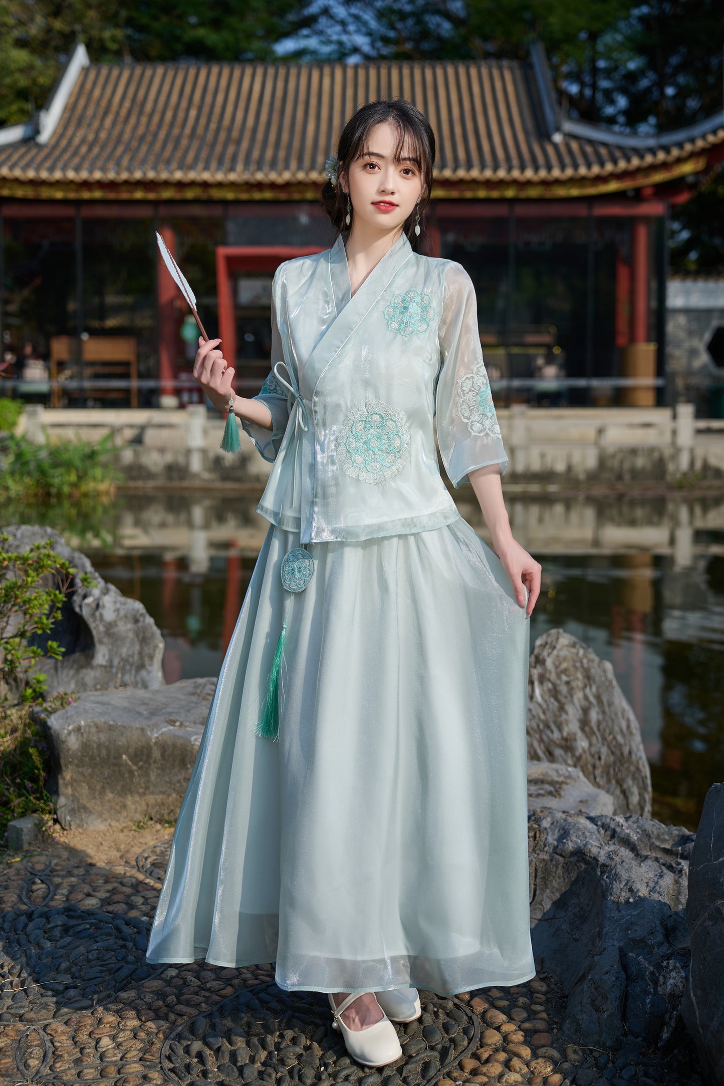 Lookbook Series Plus Size Printing Hanfu 172+173 Green