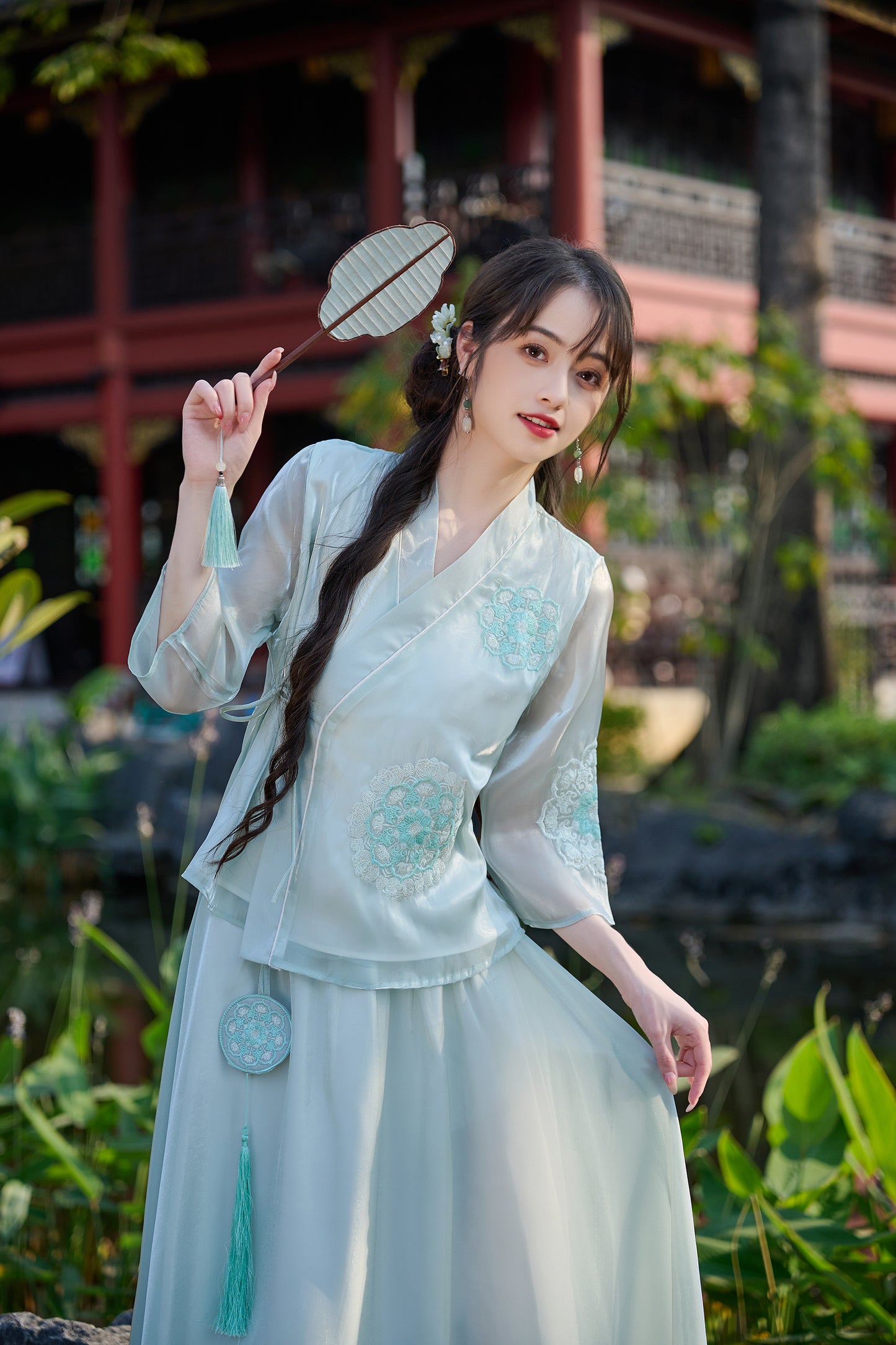 Lookbook Series Plus Size Printing Hanfu 172+173 Green