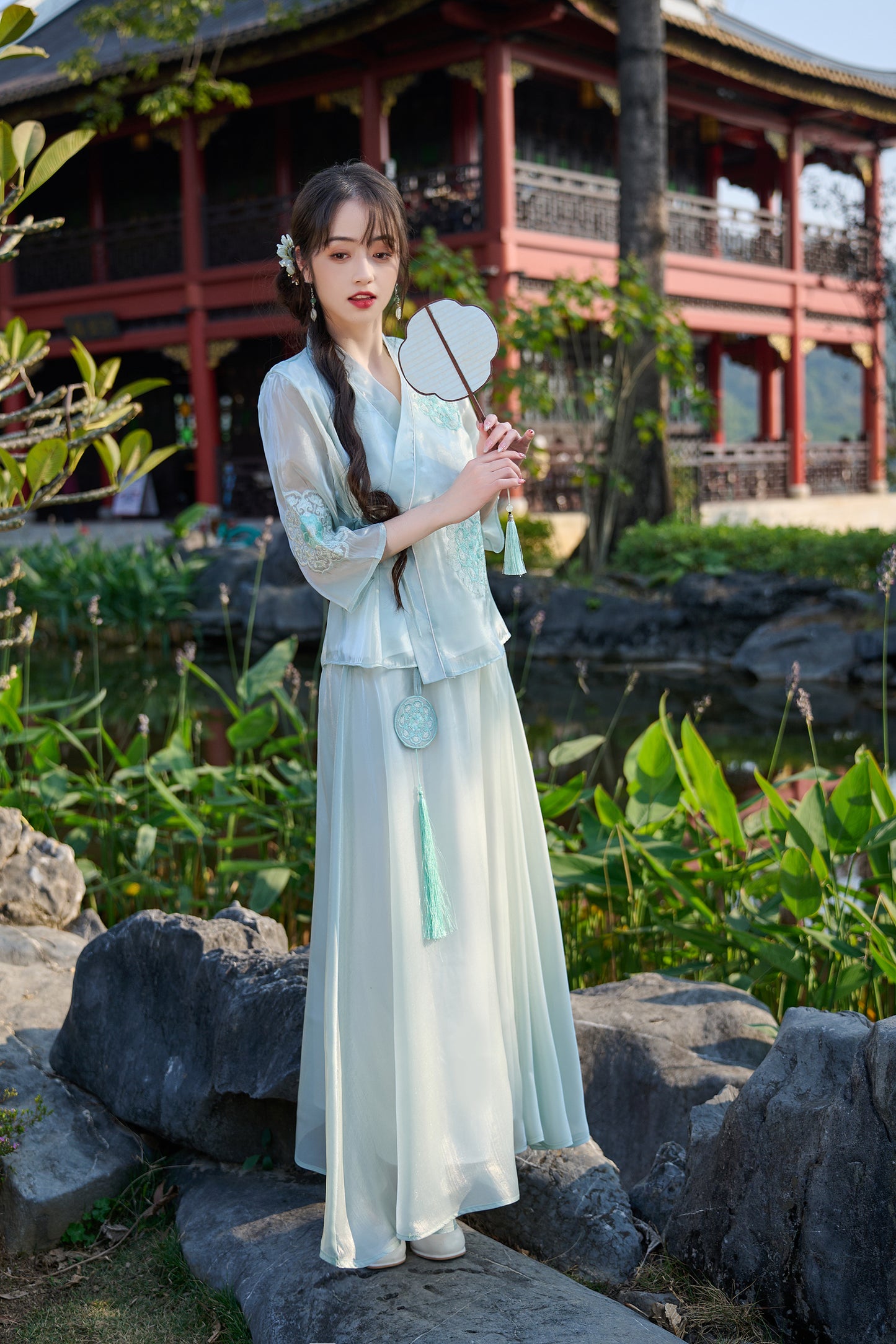 Lookbook Series Plus Size Printing Hanfu 172+173 Green