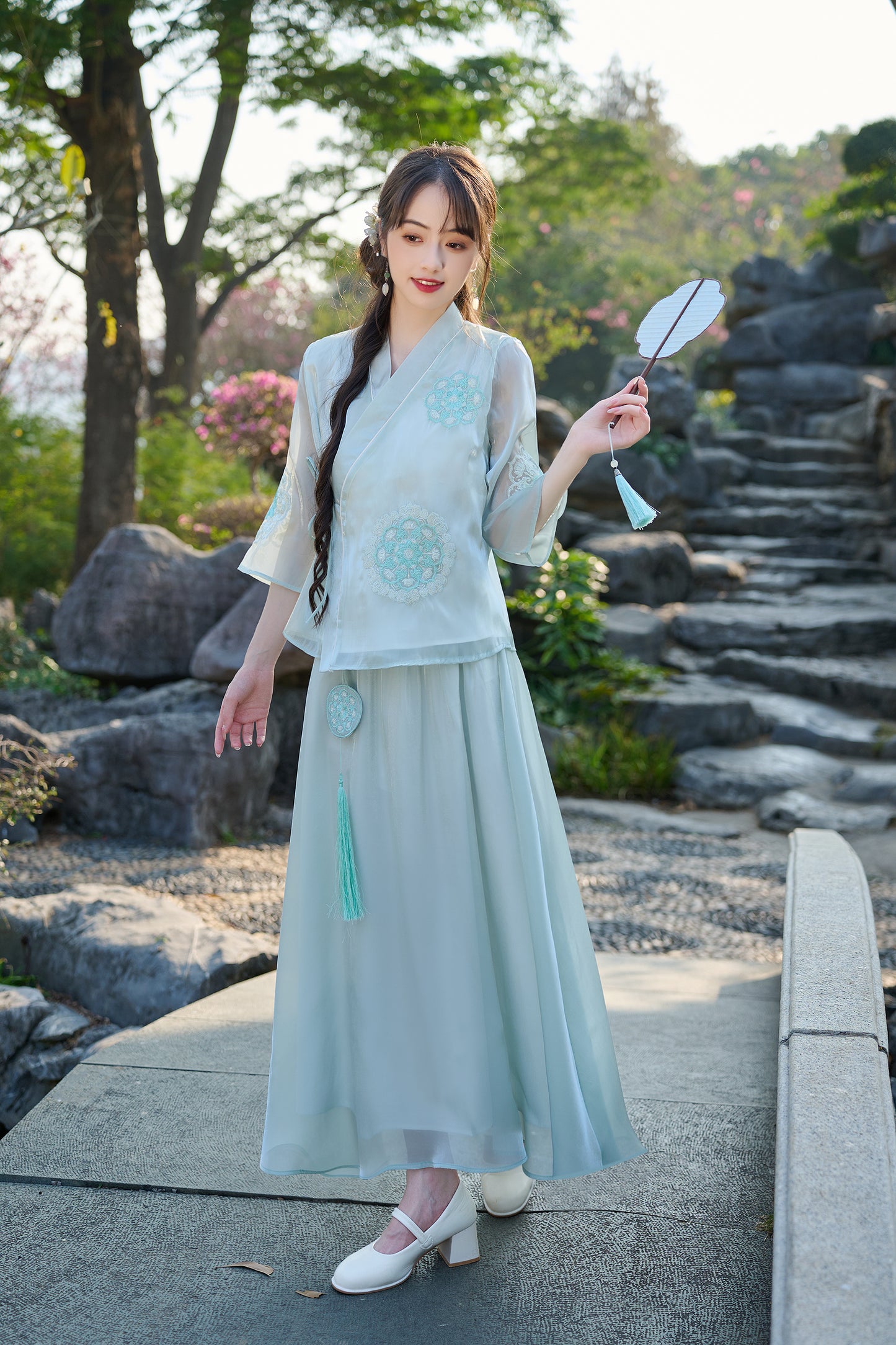 Lookbook Series Plus Size Printing Hanfu 172+173 Green