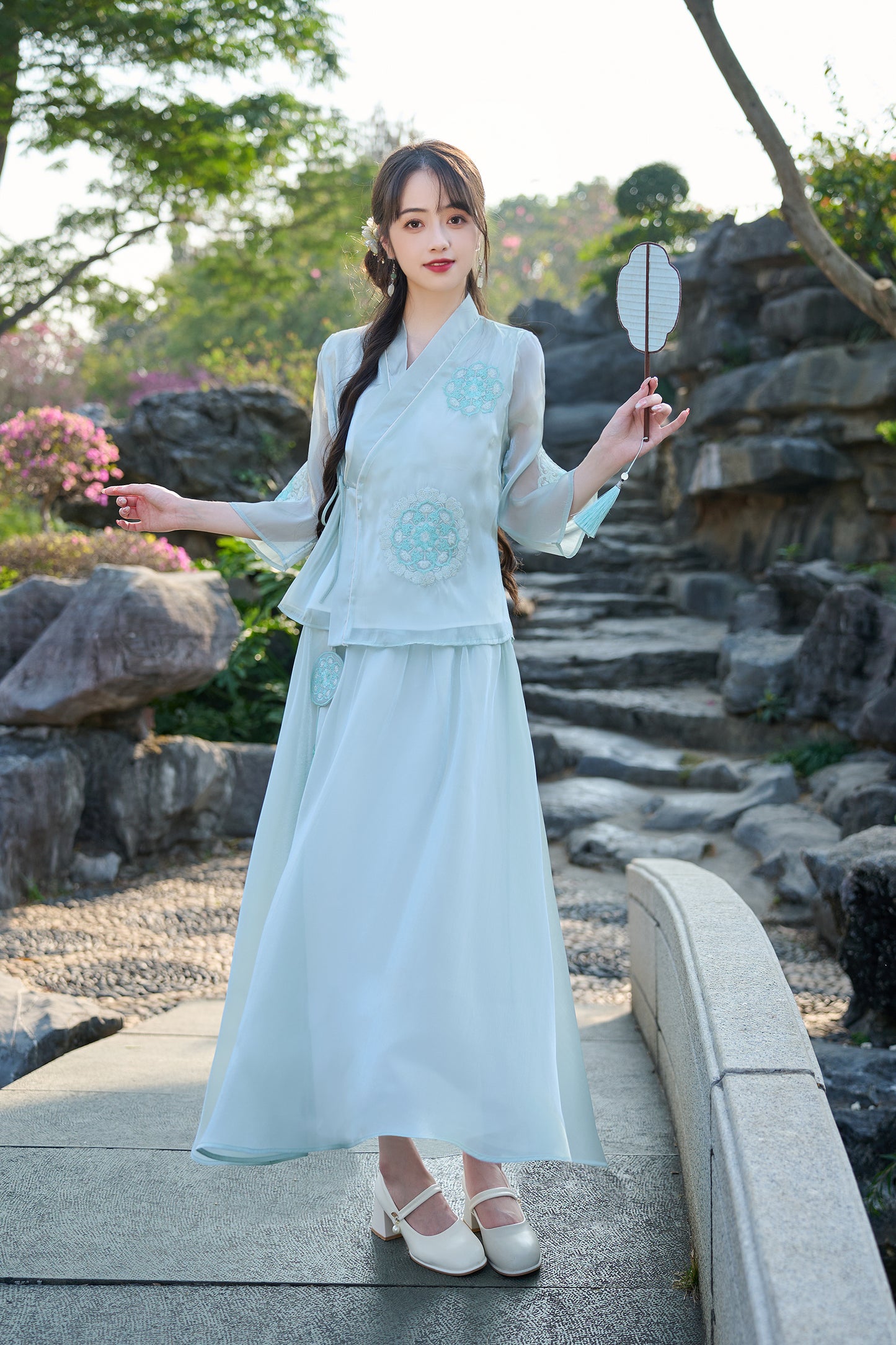 Lookbook Series Plus Size Printing Hanfu 172+173 Green