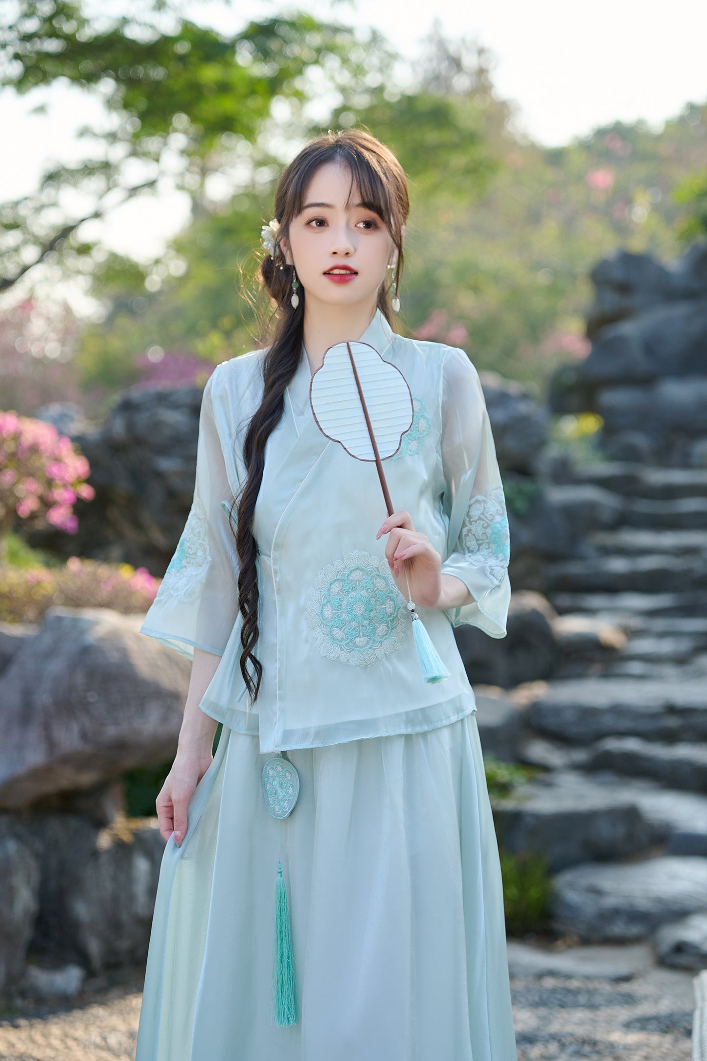 Lookbook Series Plus Size Printing Hanfu 172+173 Green
