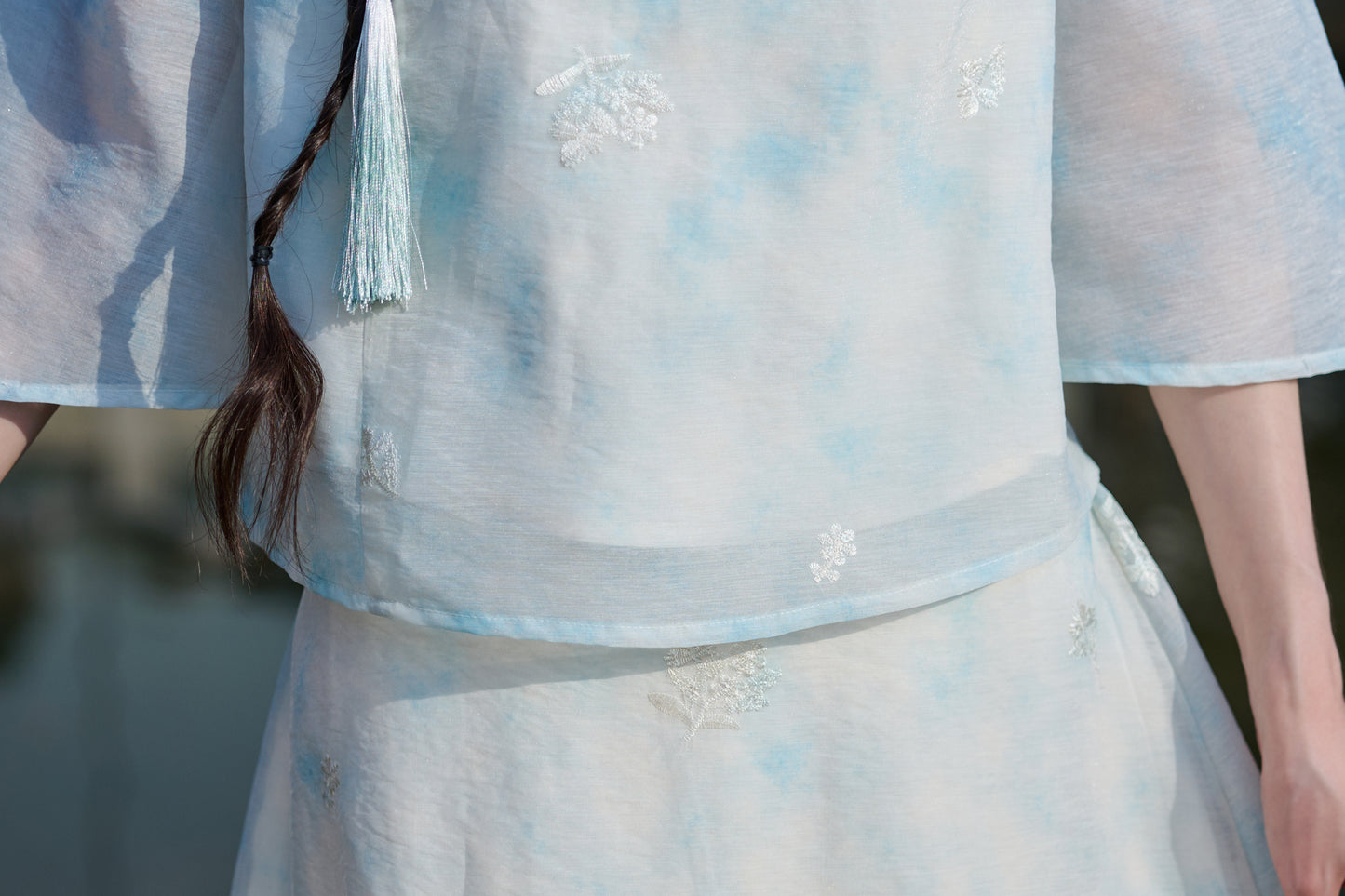Lookbook Series Plus Size Printing Hanfu 8021+8022 Blue