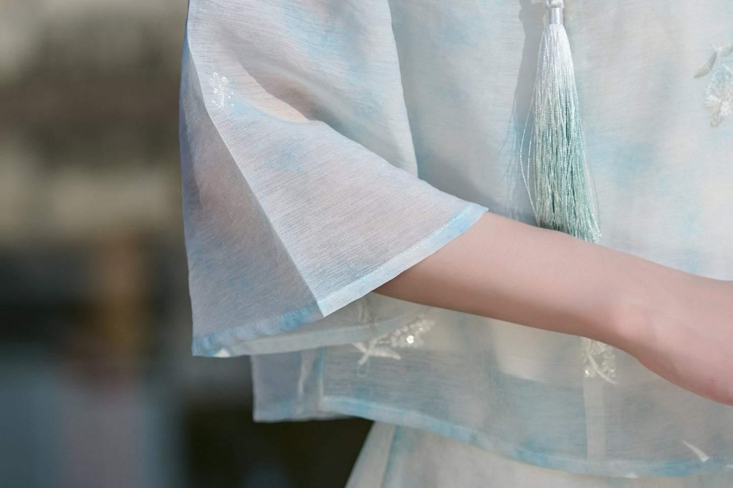 Lookbook Series Plus Size Printing Hanfu 8021+8022 Blue