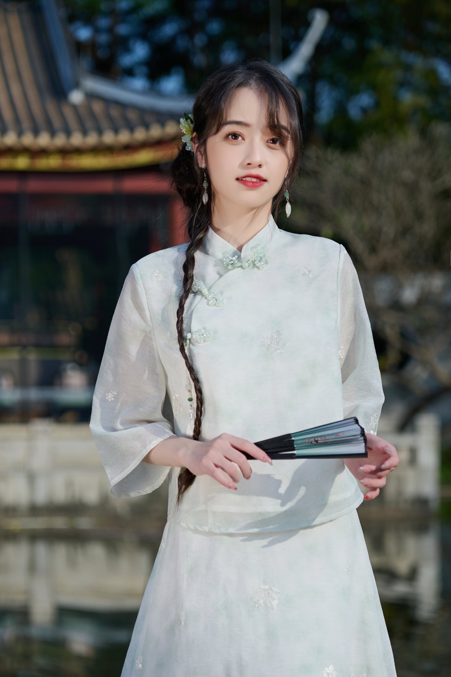 Lookbook Series Plus Size Printing Hanfu 8021+8022 Green