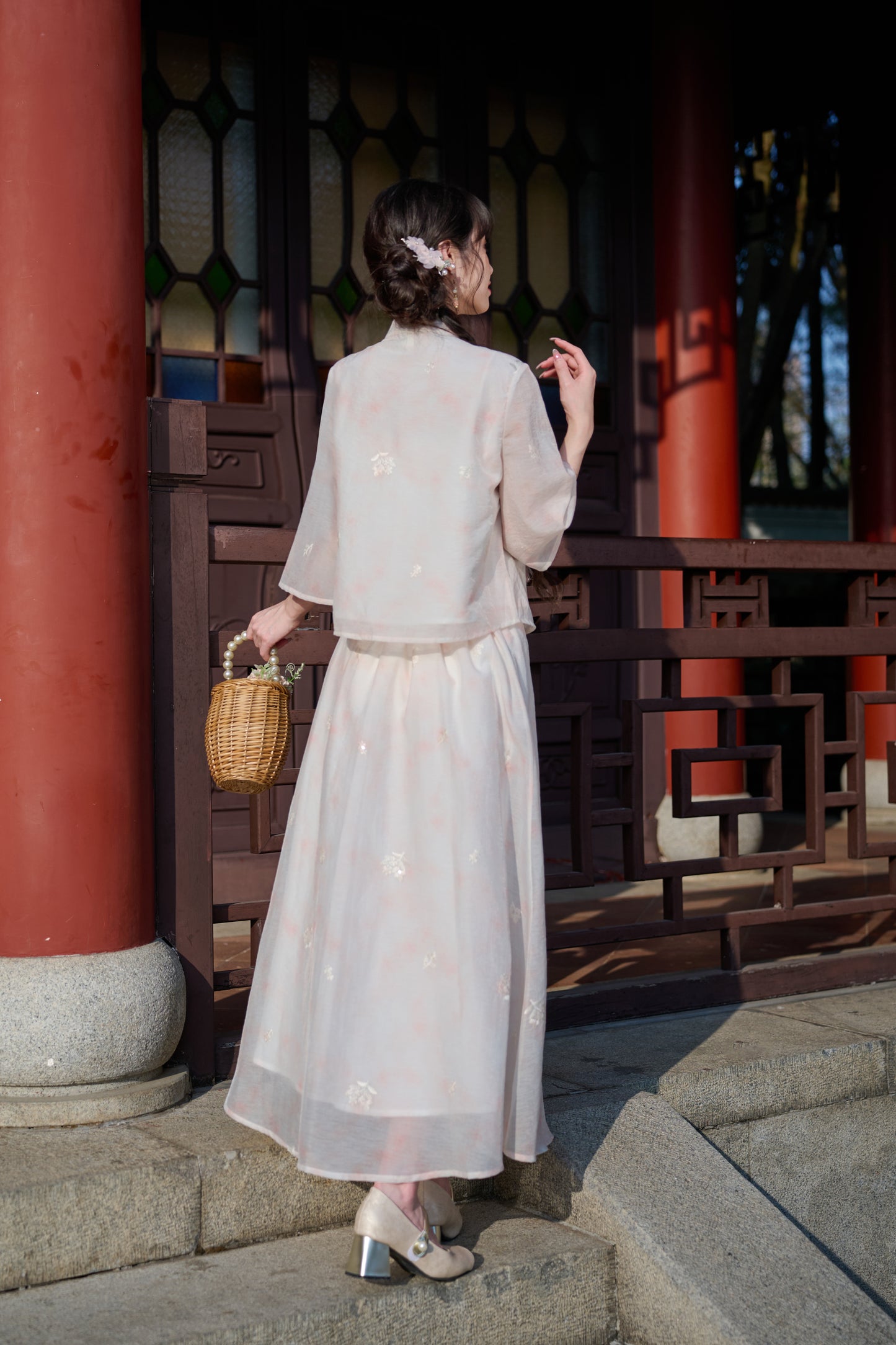 Lookbook Series Plus Size Printing Hanfu 8021+8022 Pink