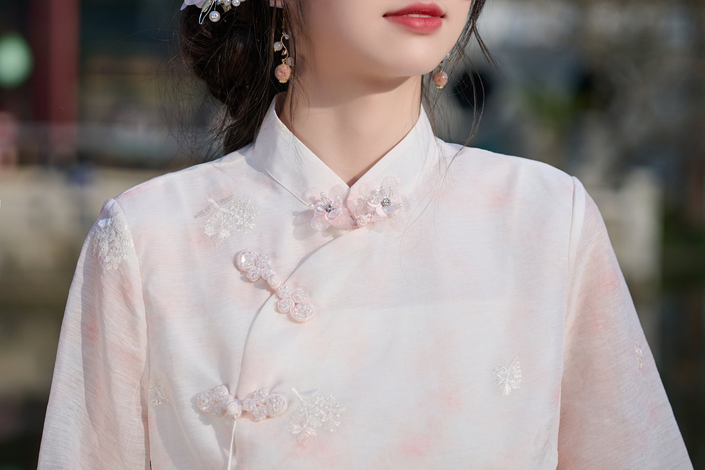 Lookbook Series Plus Size Printing Hanfu 8021+8022 Pink