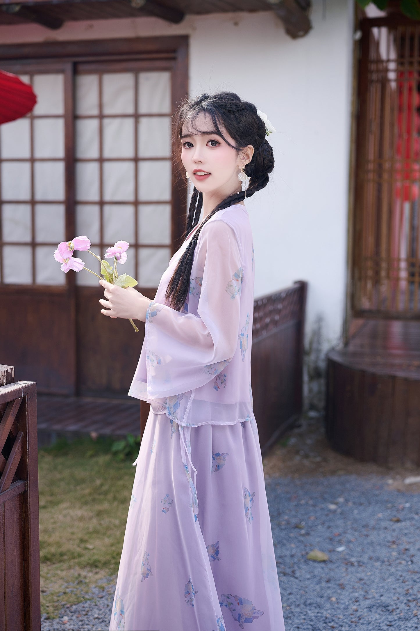 Lookbook Series Plus Size Printing Hanfu 2359+2360 Purple