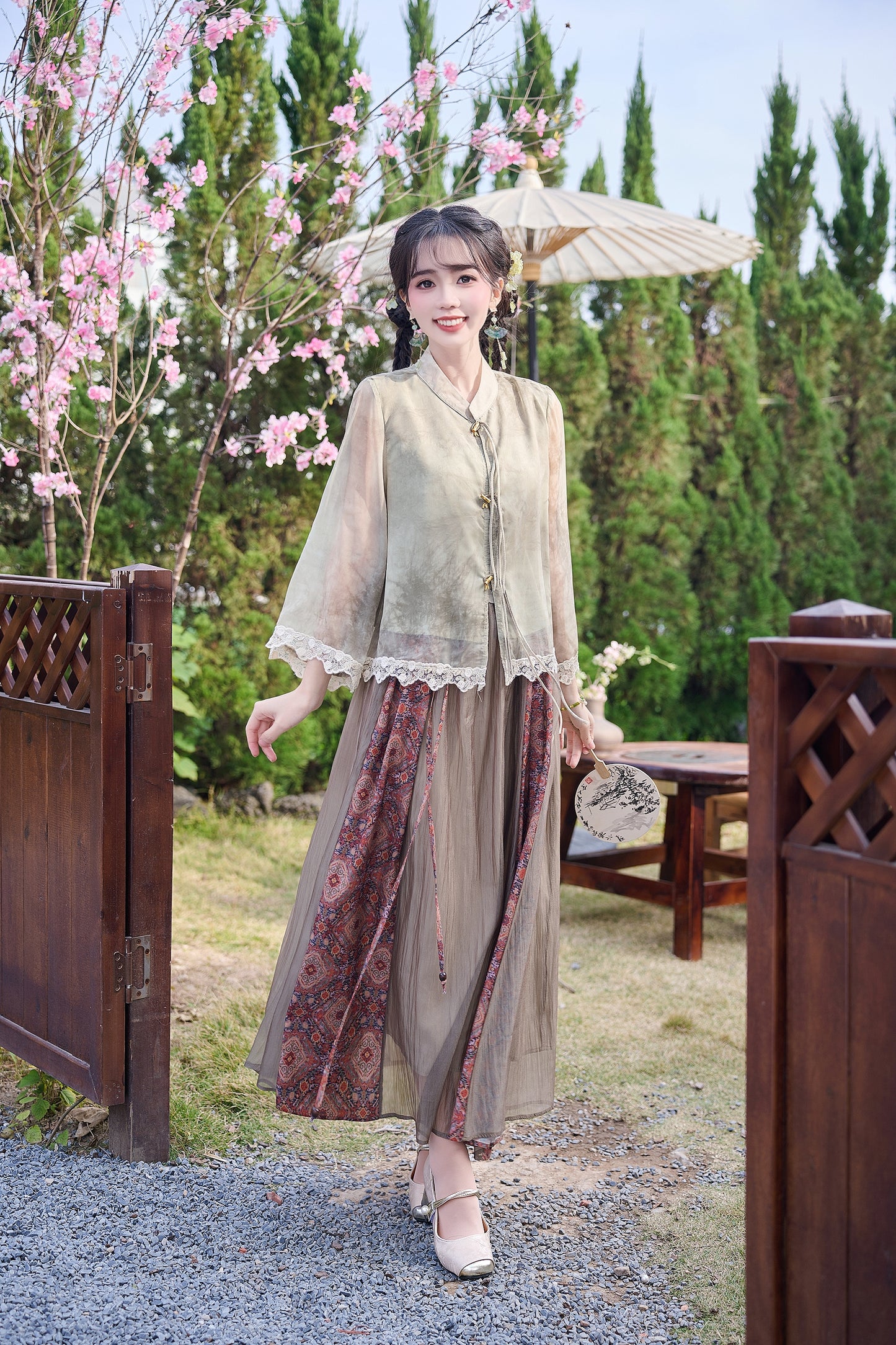 Lookbook Series Plus Size Printing Hanfu 2335+12161 Green