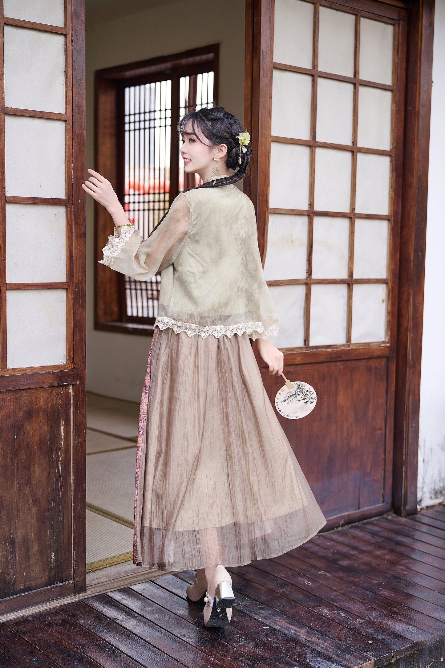 Lookbook Series Plus Size Printing Hanfu 2335+12161 Green