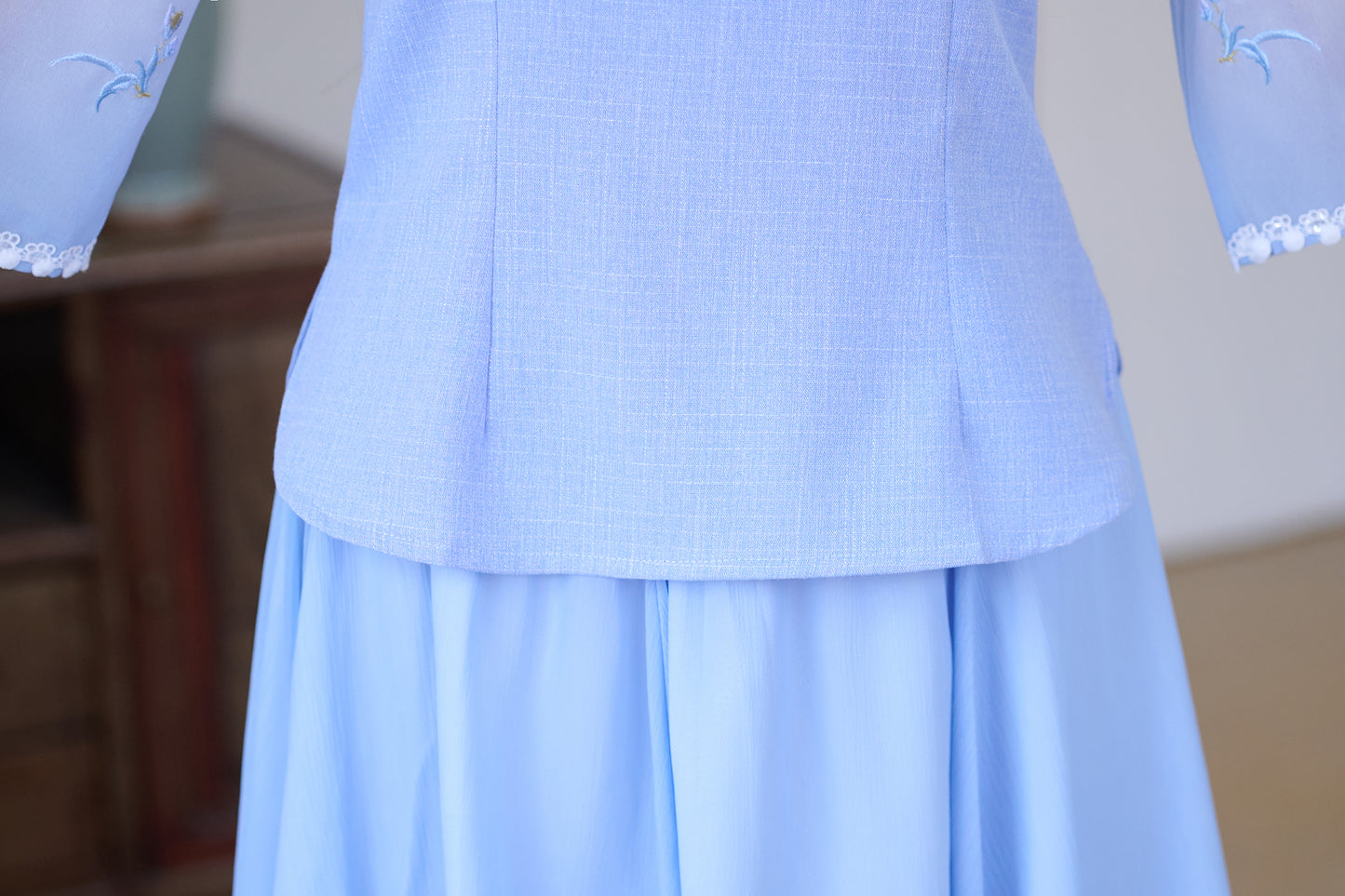 Lookbook Series Plus Size Printing Hanfu 2588+1202 Blue