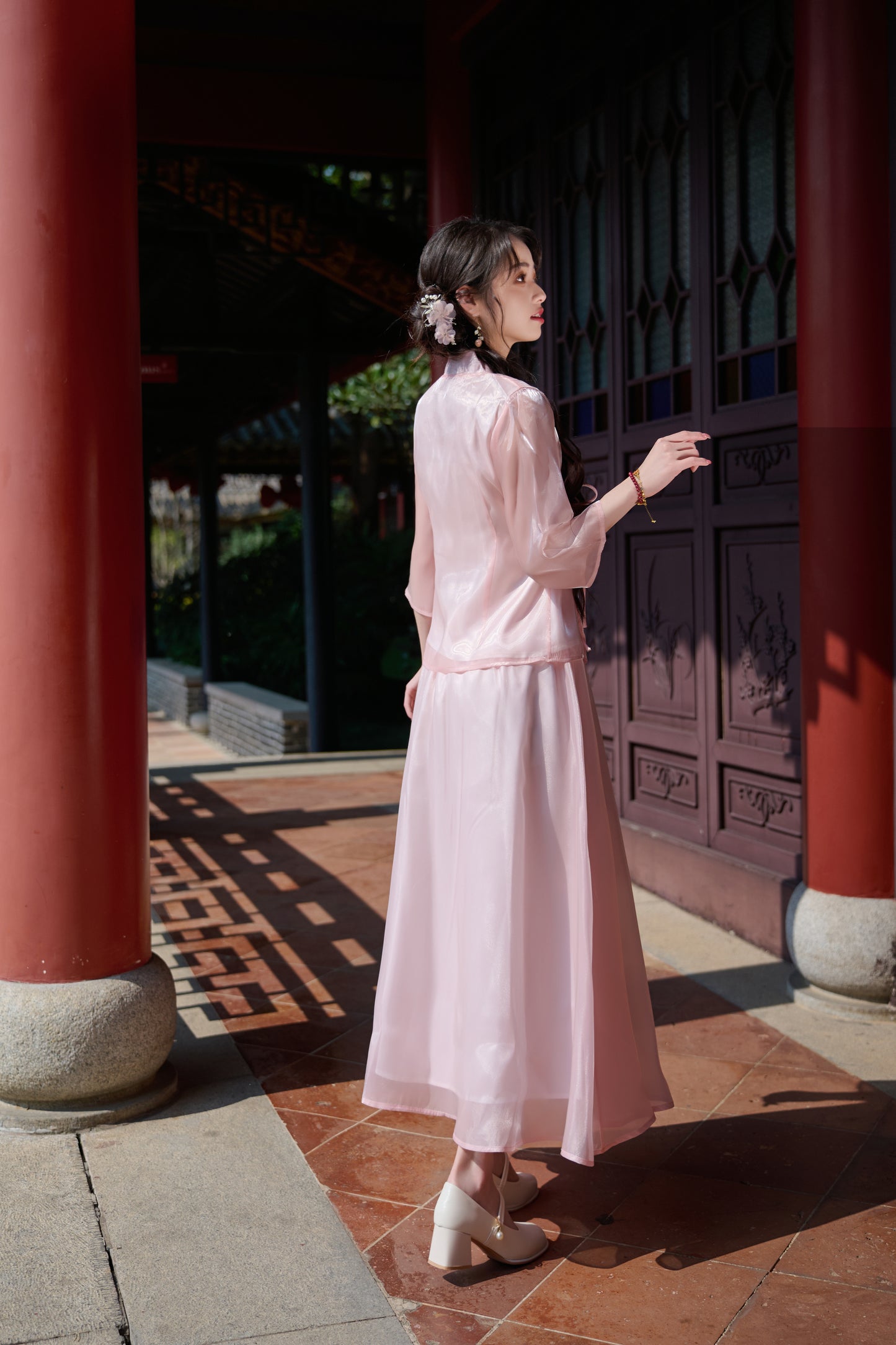 Lookbook Series Plus Size Printing Hanfu 186+187 Pink