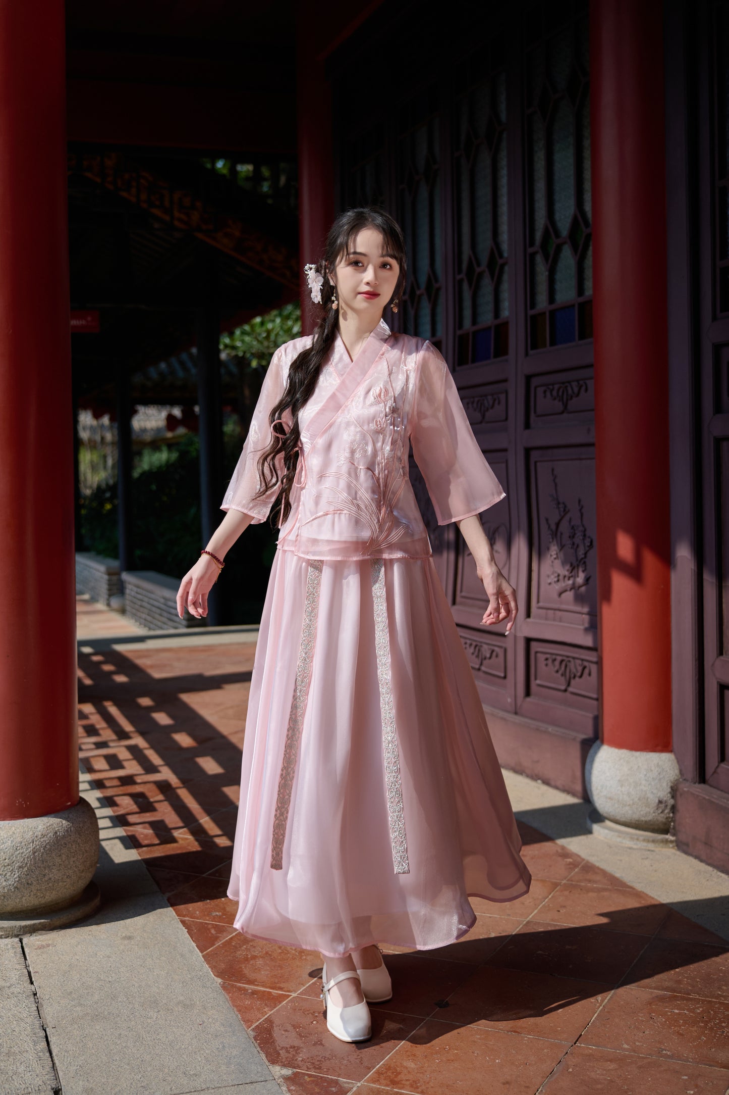 Lookbook Series Plus Size Printing Hanfu 186+187 Pink