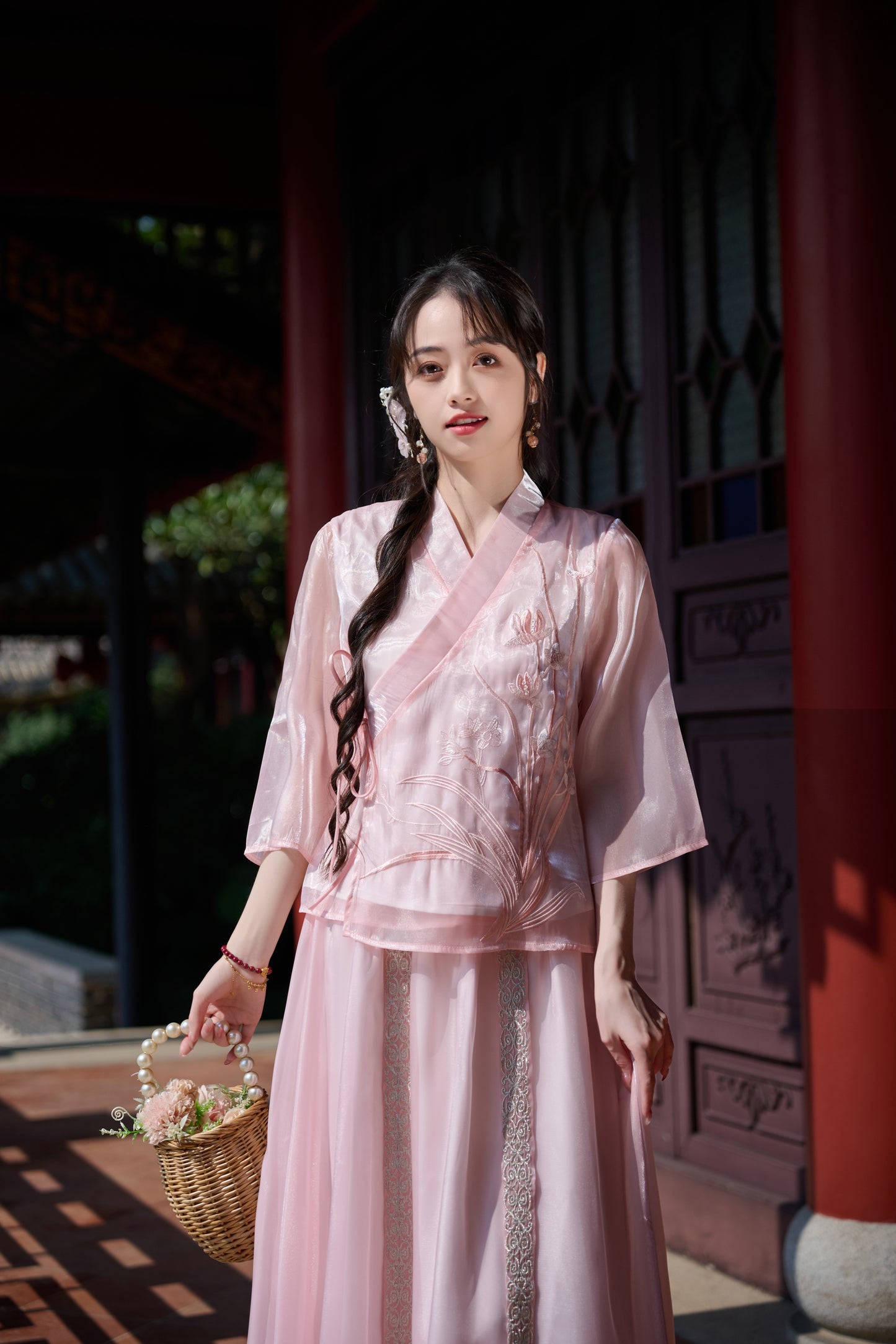 Lookbook Series Plus Size Printing Hanfu 186+187 Pink