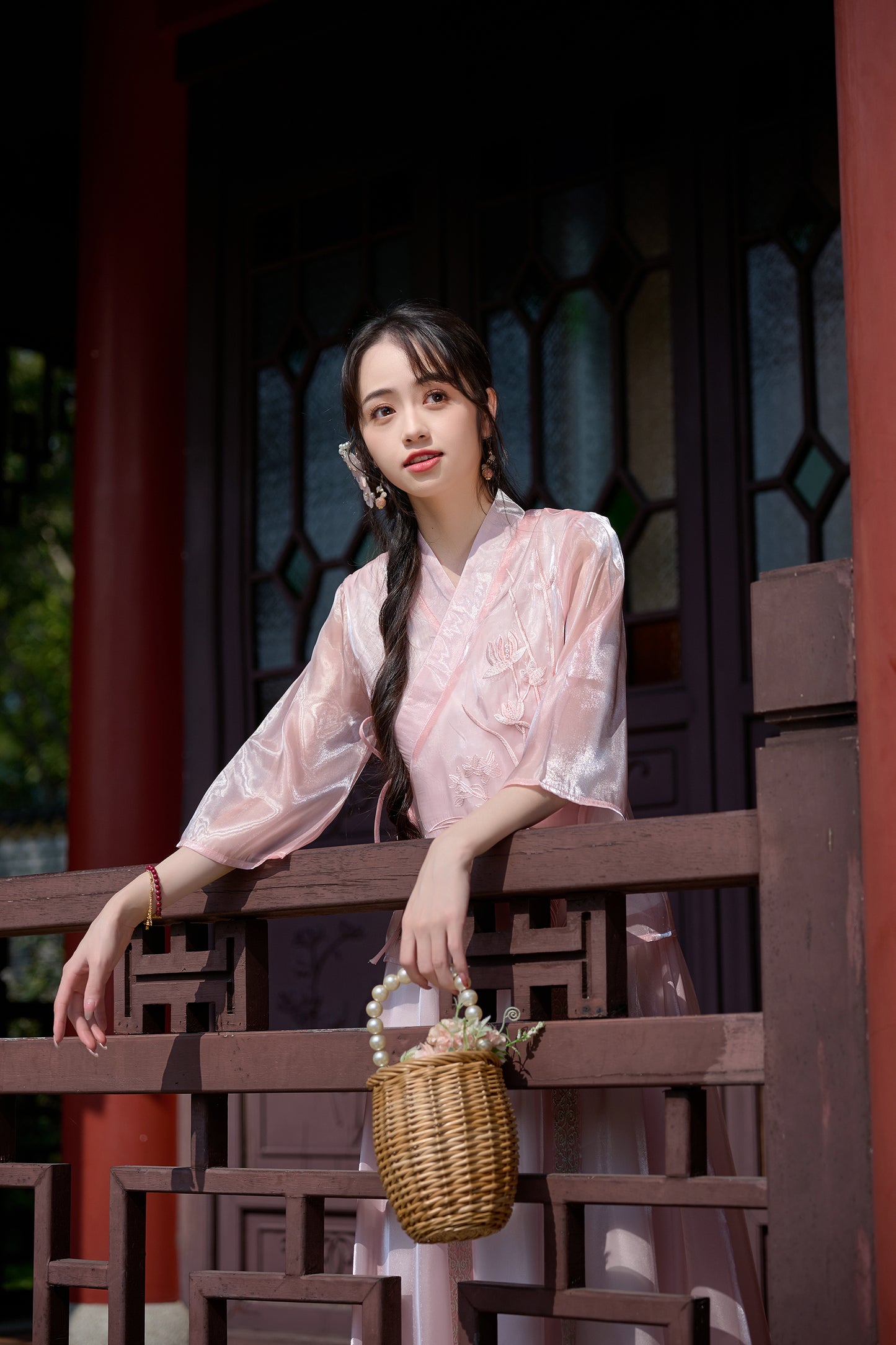 Lookbook Series Plus Size Printing Hanfu 186+187 Pink